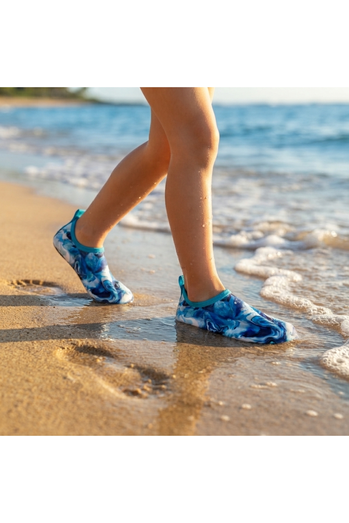 LAL's Deniz ve Havuz Ayakkabısı Kaydırmaz Aqua Shoes Hızlı Kuruyan Plaj Su Ayakkabısı Desenli görsel 3