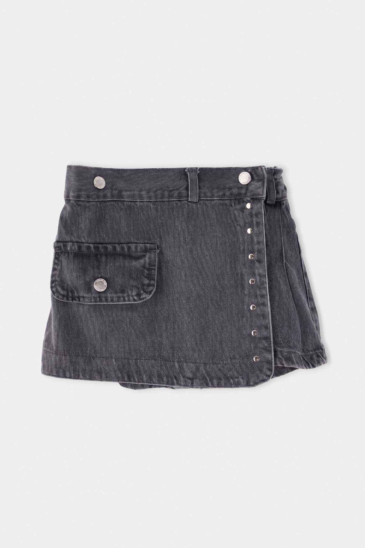 Trendyolmilla Kids Antrasit Kız Çocuk Şort Etek TKDSS26ET00013