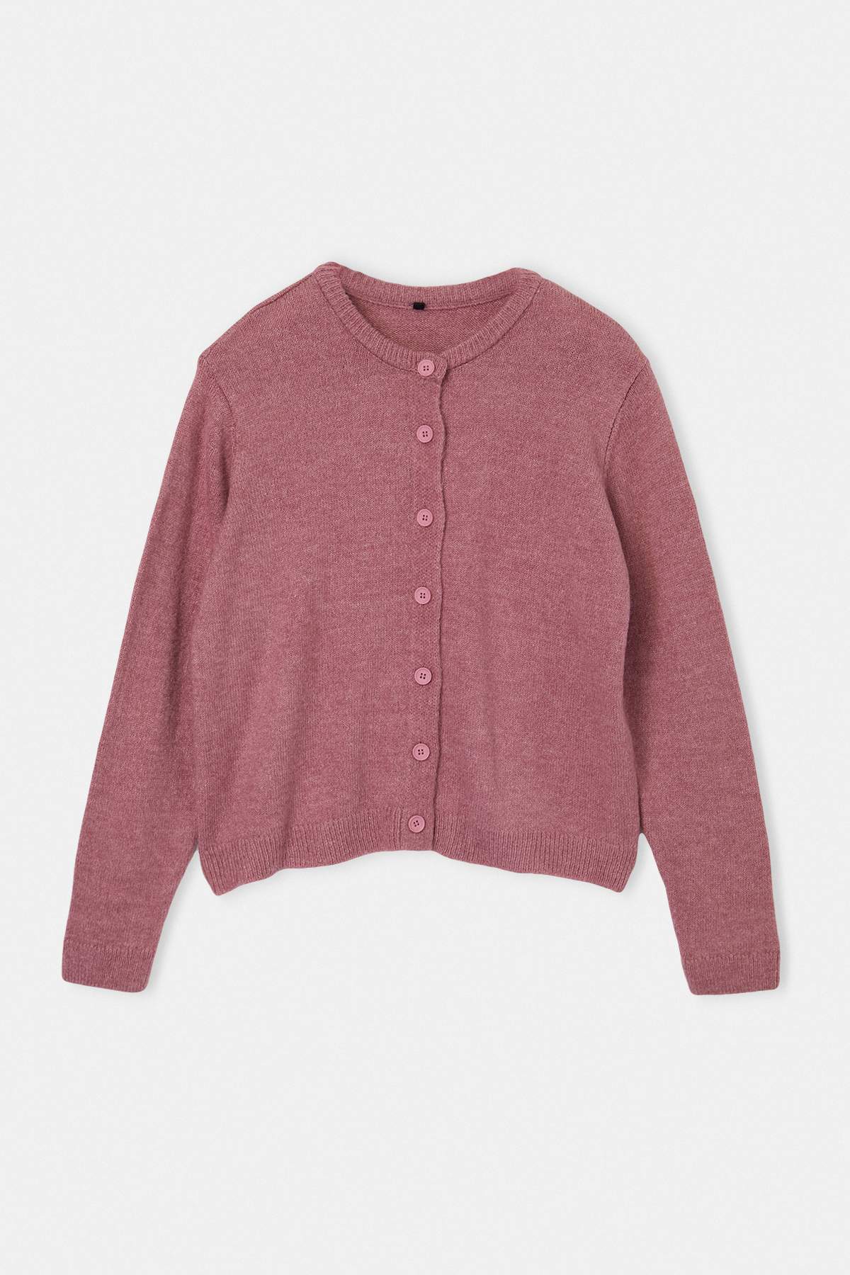Trendyolmilla Gül Kurusu More Sustainable Yumuşak Dokulu Basic Triko Hırka TWOAW26HI00147