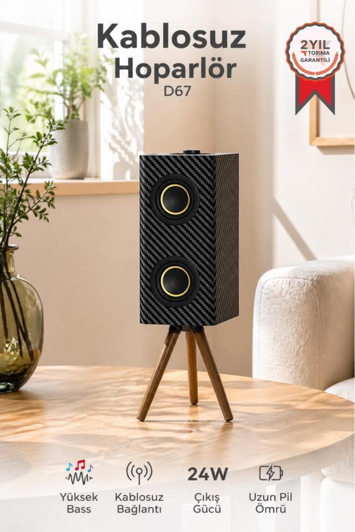 Torima Kablosuz Hoparlör 24W 3000mAh Taşınabilir Ayaklı Speaker