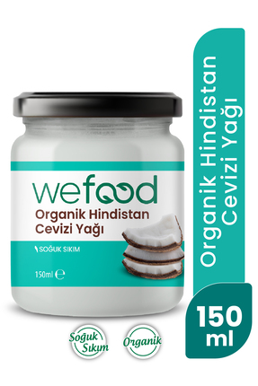 Wefood Organik Hindistan Cevizi Yağı 150 ml (Soğuk Sıkım)