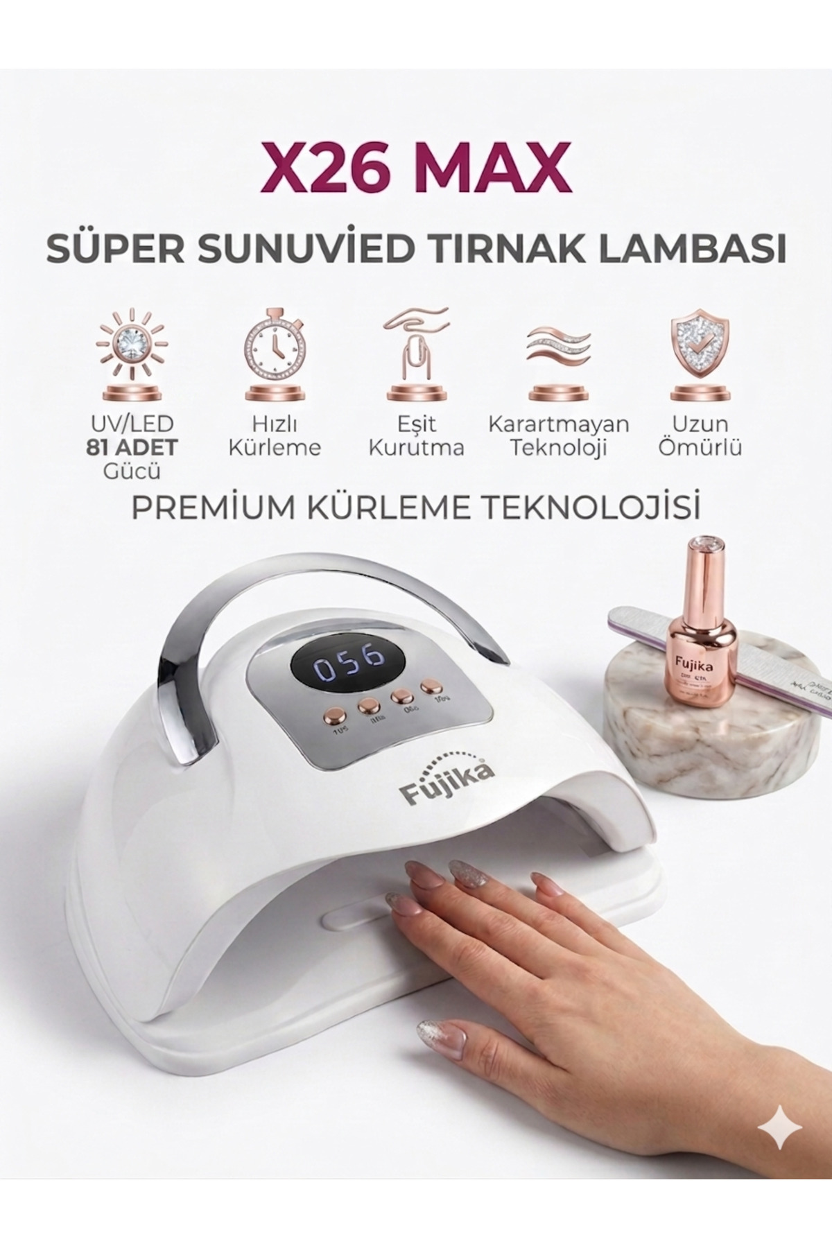Fujika SUN X26 MAX 380W 81 LED UV KURUTUCU KALICI OJE PROTEZ
