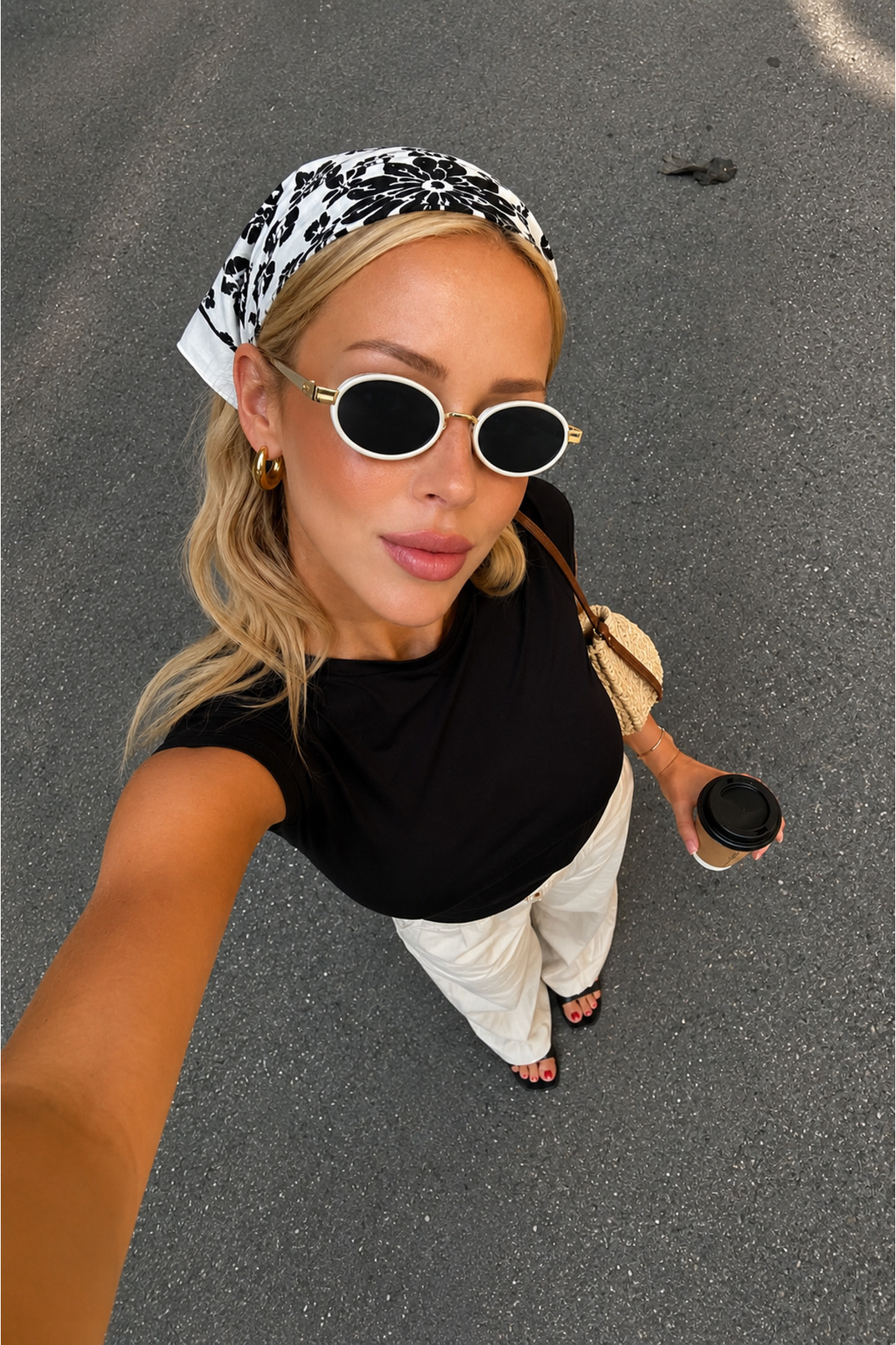 Sun Pearl LUNA Round Güneş Gözlüğü Unisex Beyaz Oval Çerçeveli /