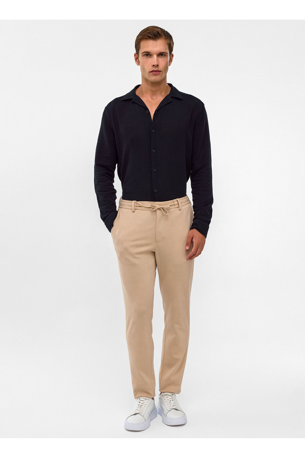 Bej Slim Fit Jogger Pantolon — رنگارنگ B34T31001-114