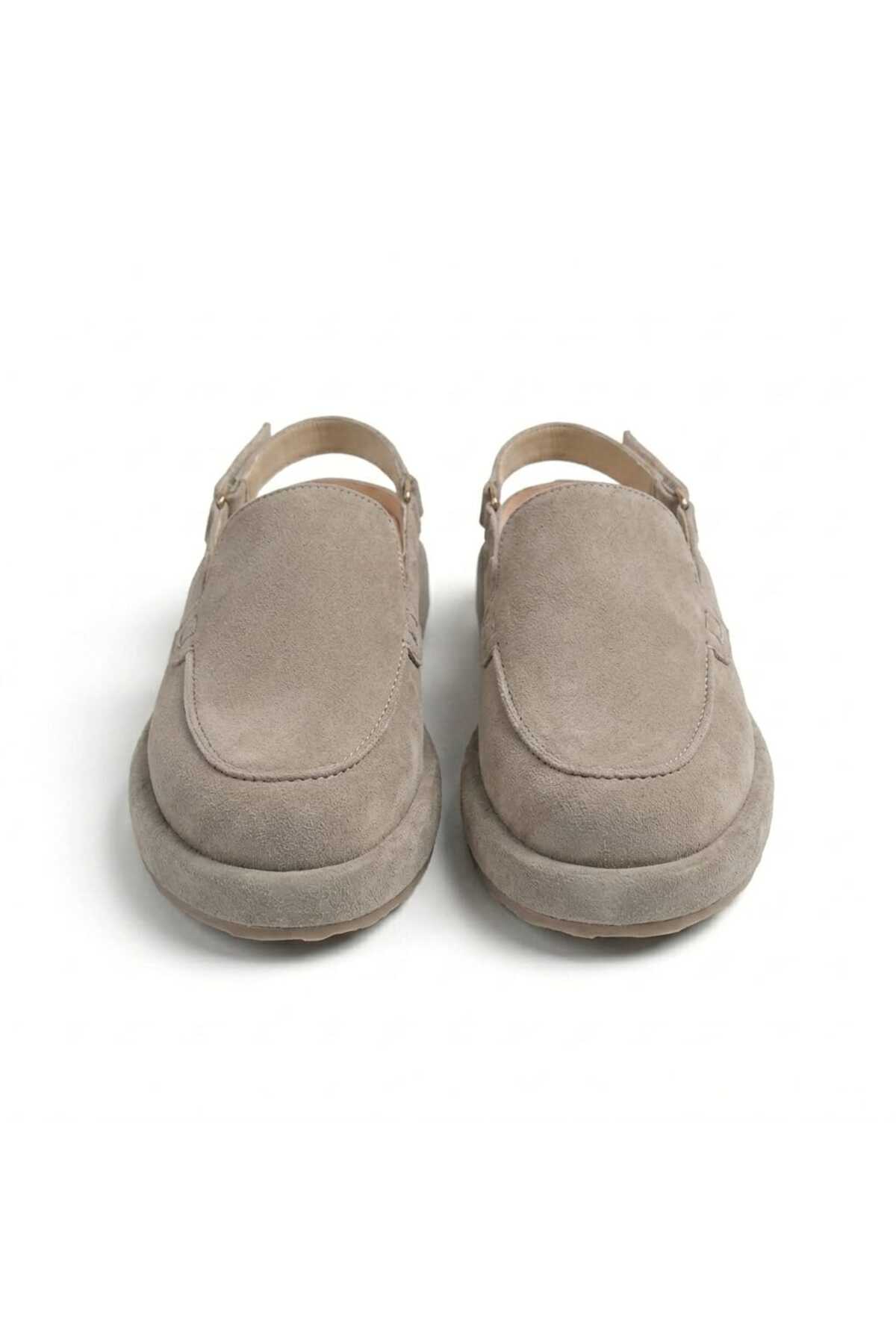 Oneka Shoes Kadın Günlük Sandalet Vizon süet sarma 260628STK1706 görsel 3