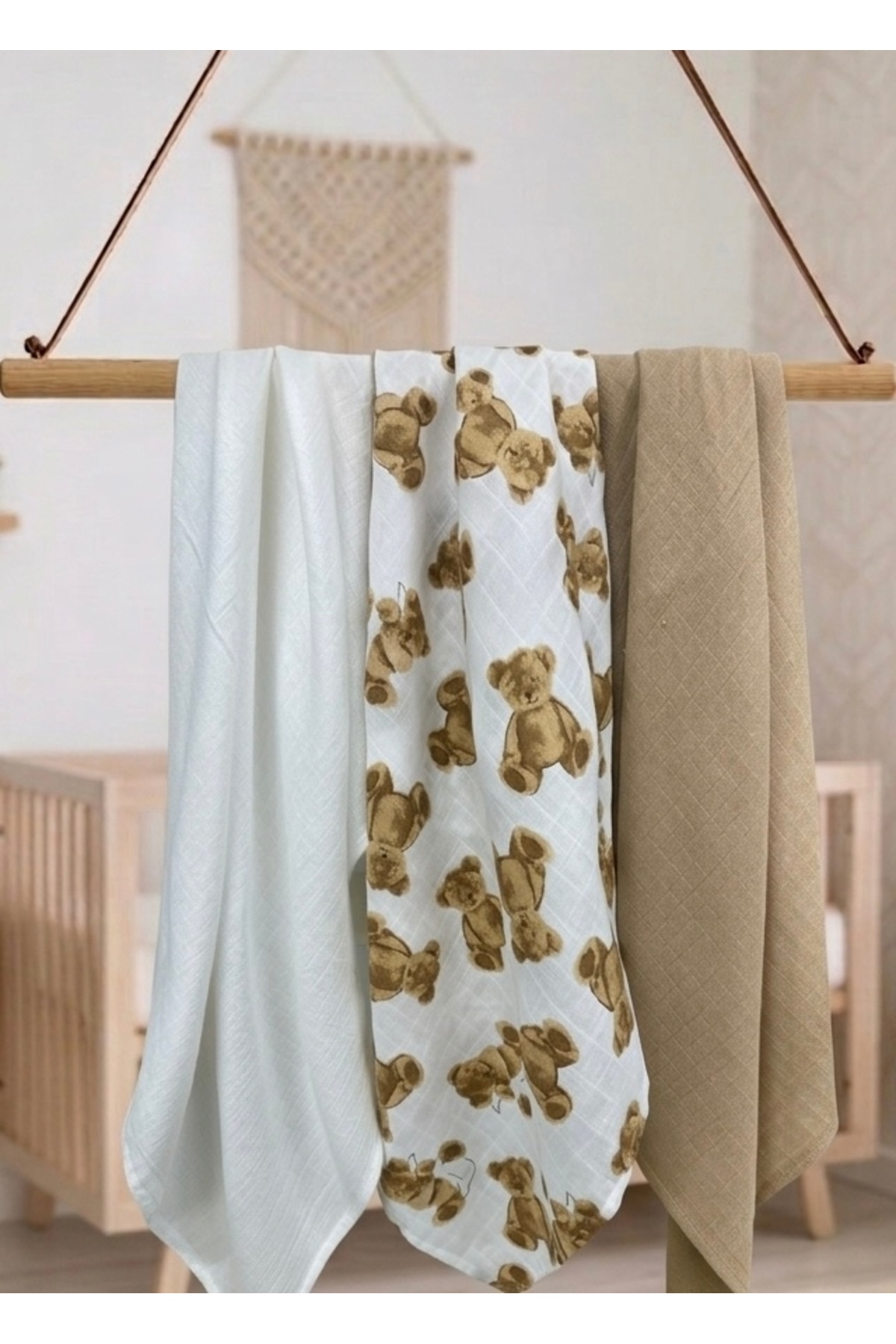 Muslim Baby Blanket & Muslin Cover Set of 3