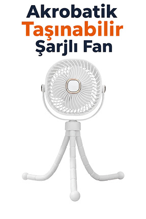 Dexmon Akrobatik Taşınabilir Şarjlı Fan 3 Kademeli USB Tripod Ayaklı Mini Van...