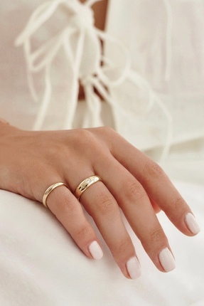 Pure Love ATELIER Pırlantalı Gümüş Yüzük Seti, Klasik Form