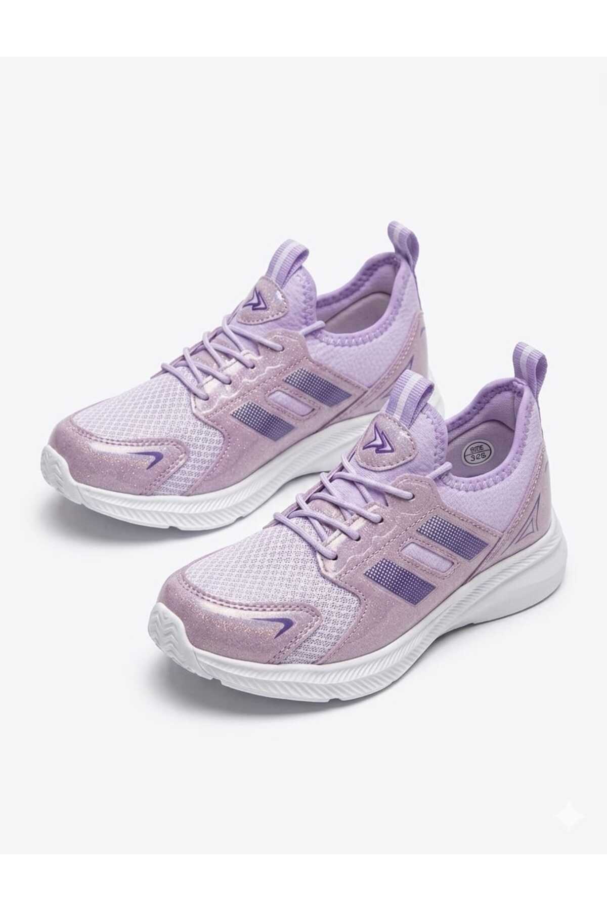 McDark Children's Rubber Laced Light Sole Sneaker Shoes-Lila
