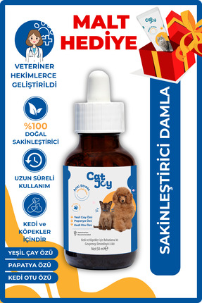 CATJOY Kedi ve Köpekler için %100 Doğal Sakinleştirici Anti Stress Calming Da...