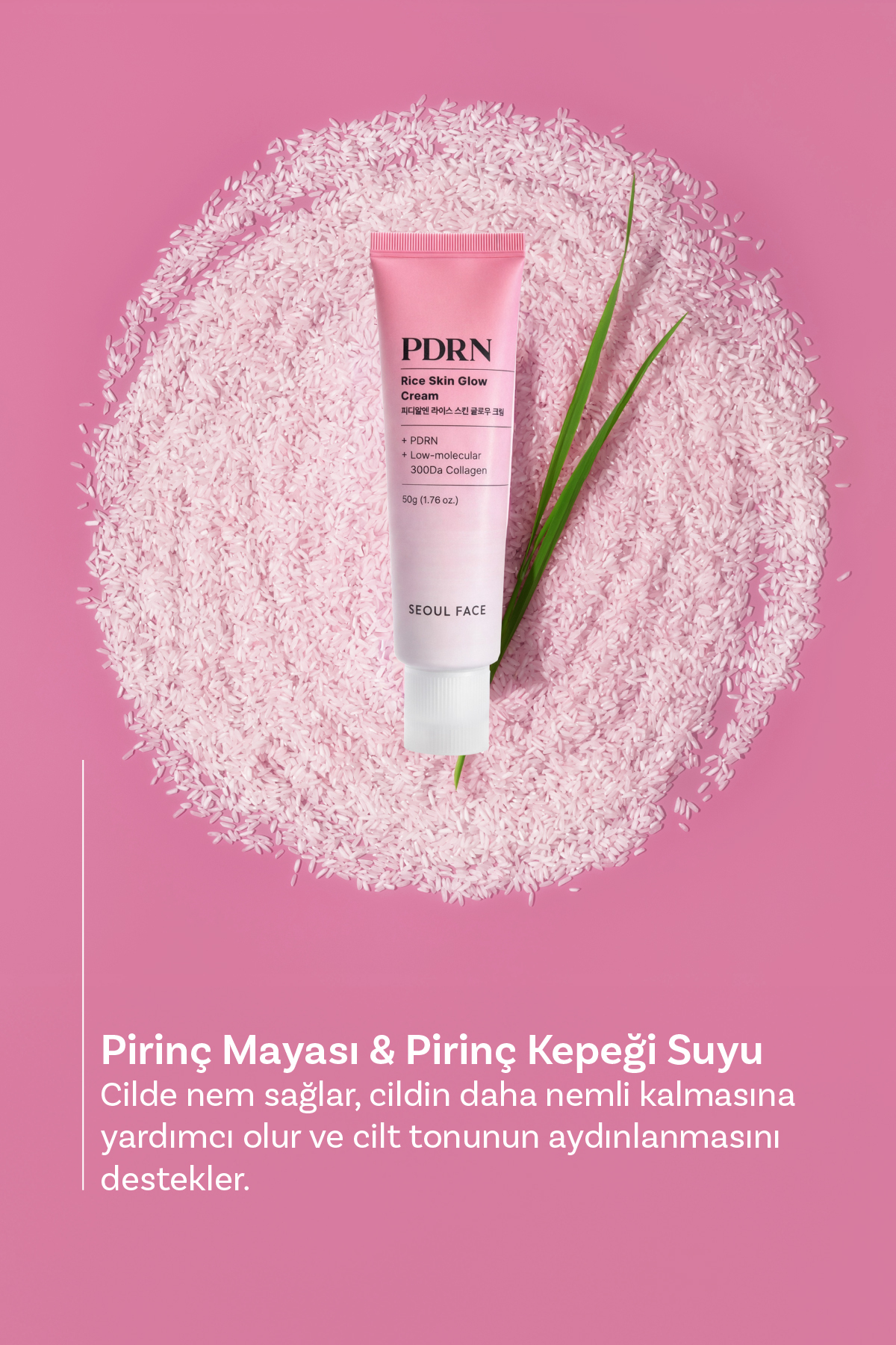 Kuru ve Hassas Ciltler için Nemlendirici Yüz Leke Kremi Yaşlanma Karşıtı Pirinç PDRN Krem 50 gr — DERMAL/SEOUL/014 — تصویر 3 از 6