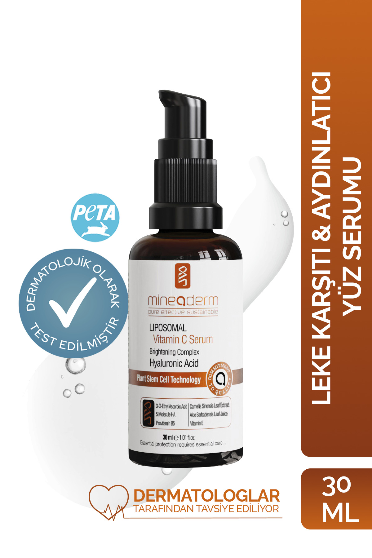 mineaderm Liposomal C Vitamini Serumu – Leke Karşıtı & Aydınlatıcı Yüz Serumu 30 ml — MİN5087