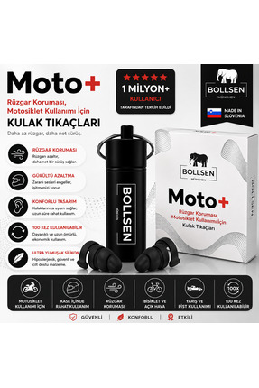 BOLLSEN Moto Kulak Tıkaçları Motosiklet Sürücüleri İçin 24 dB SNR Rüzgar Gürü...