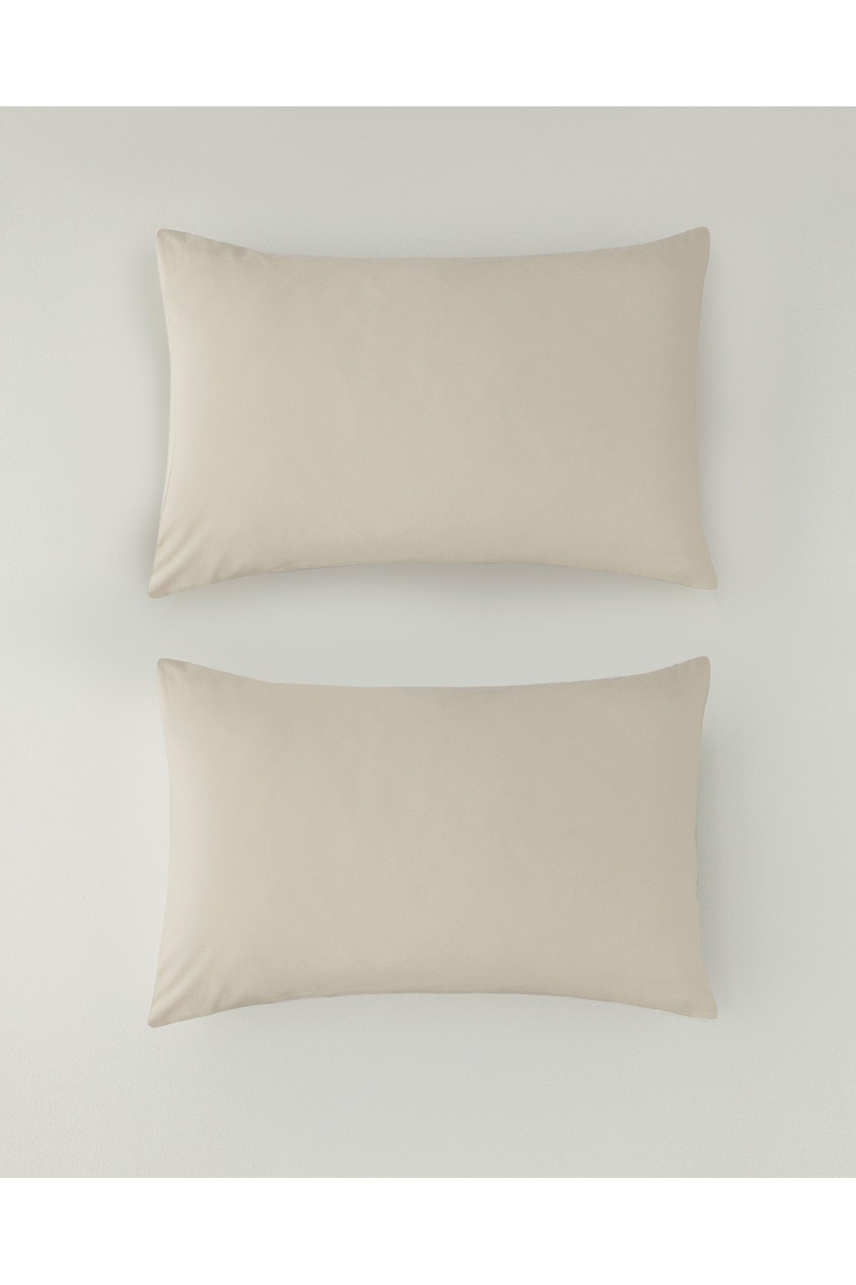 Novella Premium Pamuk Dokulu 2'li Yastık Kılıfı 50x70 cm Krem
