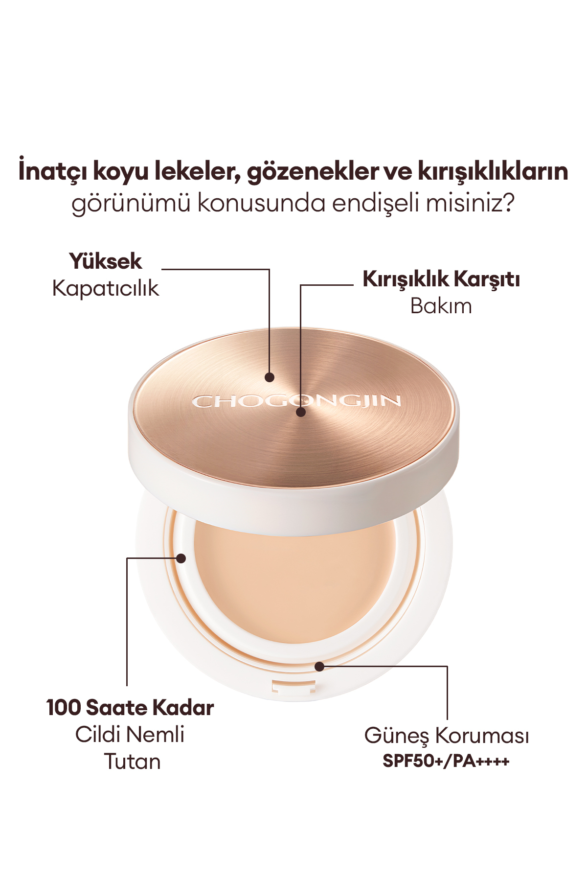 کرم BB ضد پیری و پوشش دهی بالا CHOGONGJIN BB Pact (21N) SPF50+/PA++++