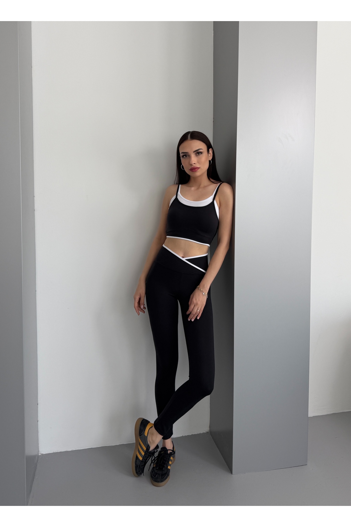 Edsize Esnek Standart Fit Toparlayıcı Kadın Tayt Takım görsel 3