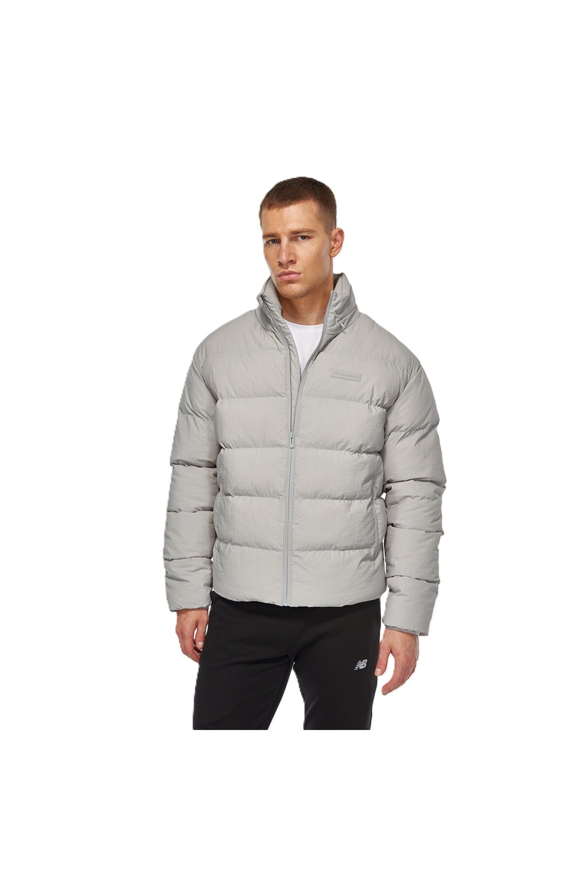 ژاکت مردانه NB Lifestyle، کت خاکستری مردانه - MNJ3430 نیو بالانس کاپشن اسپرت New Balance