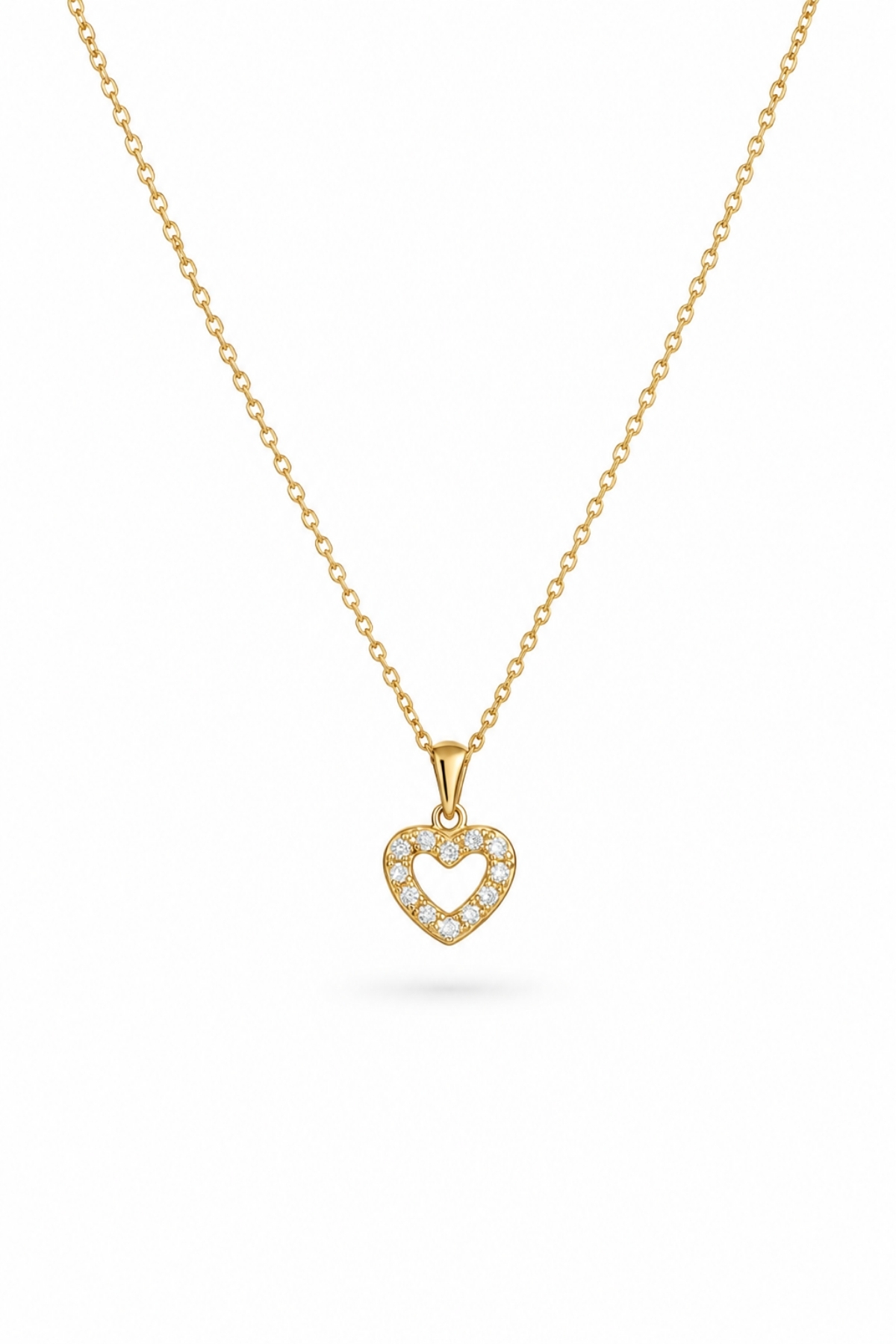 Women's Necklace with Special Box - Heart with Minimal Gemstone Custom Design Women's Necklace with Love Heart