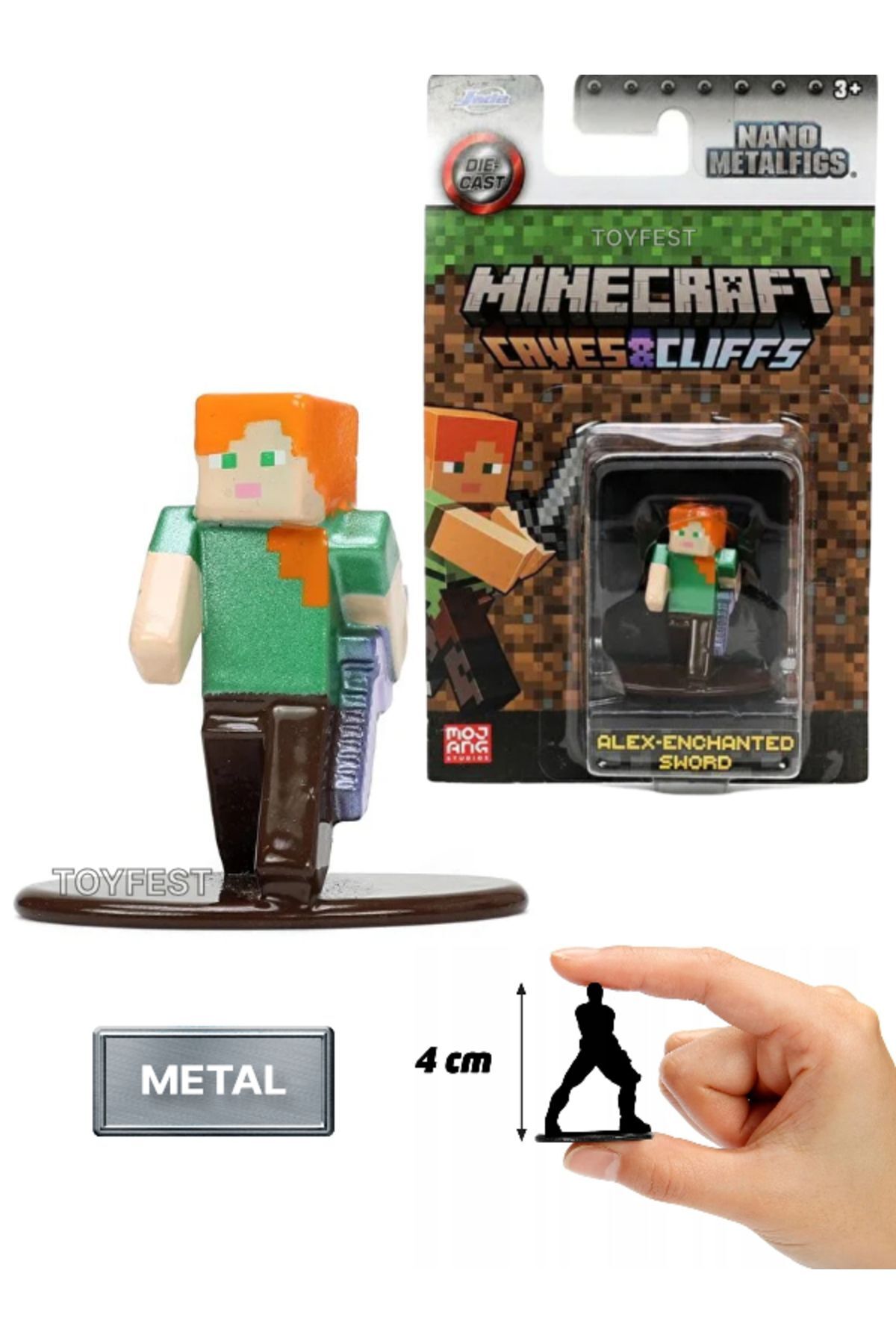 TOYFEST Jada Nano Metalfics Minecraft Metal Döküm Die - Cast Mini