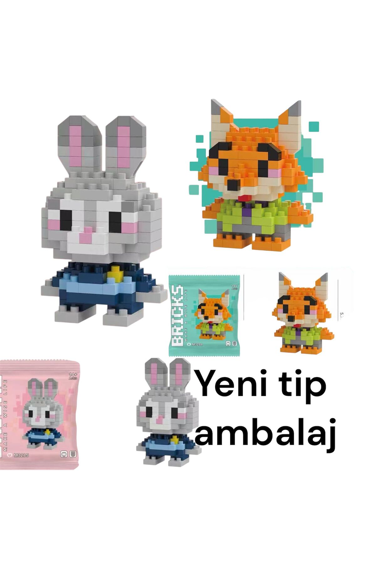 LEON TOYS Zootopia Judy-nick Rabbit fox orijinal bricks marka - Fiyatı