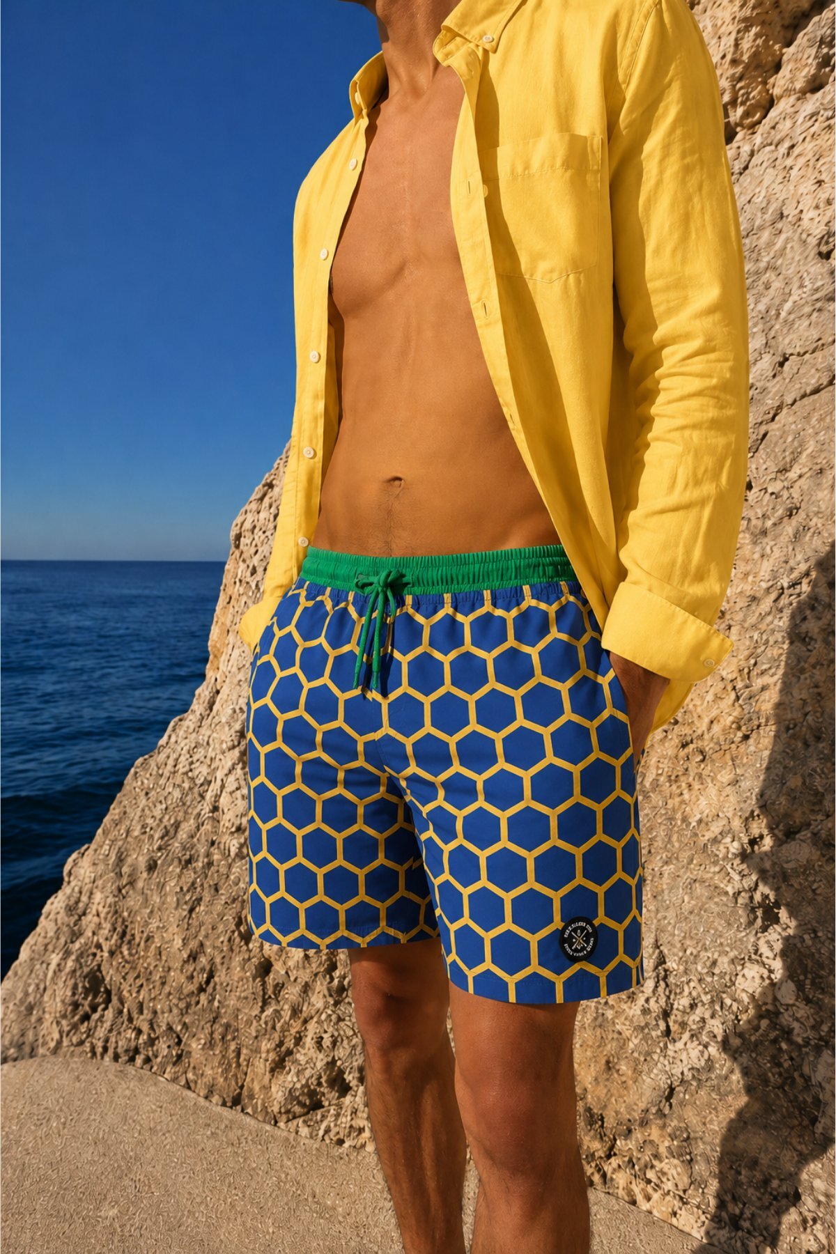 Madmext Navy Blue Men's Swim Shorts 4255