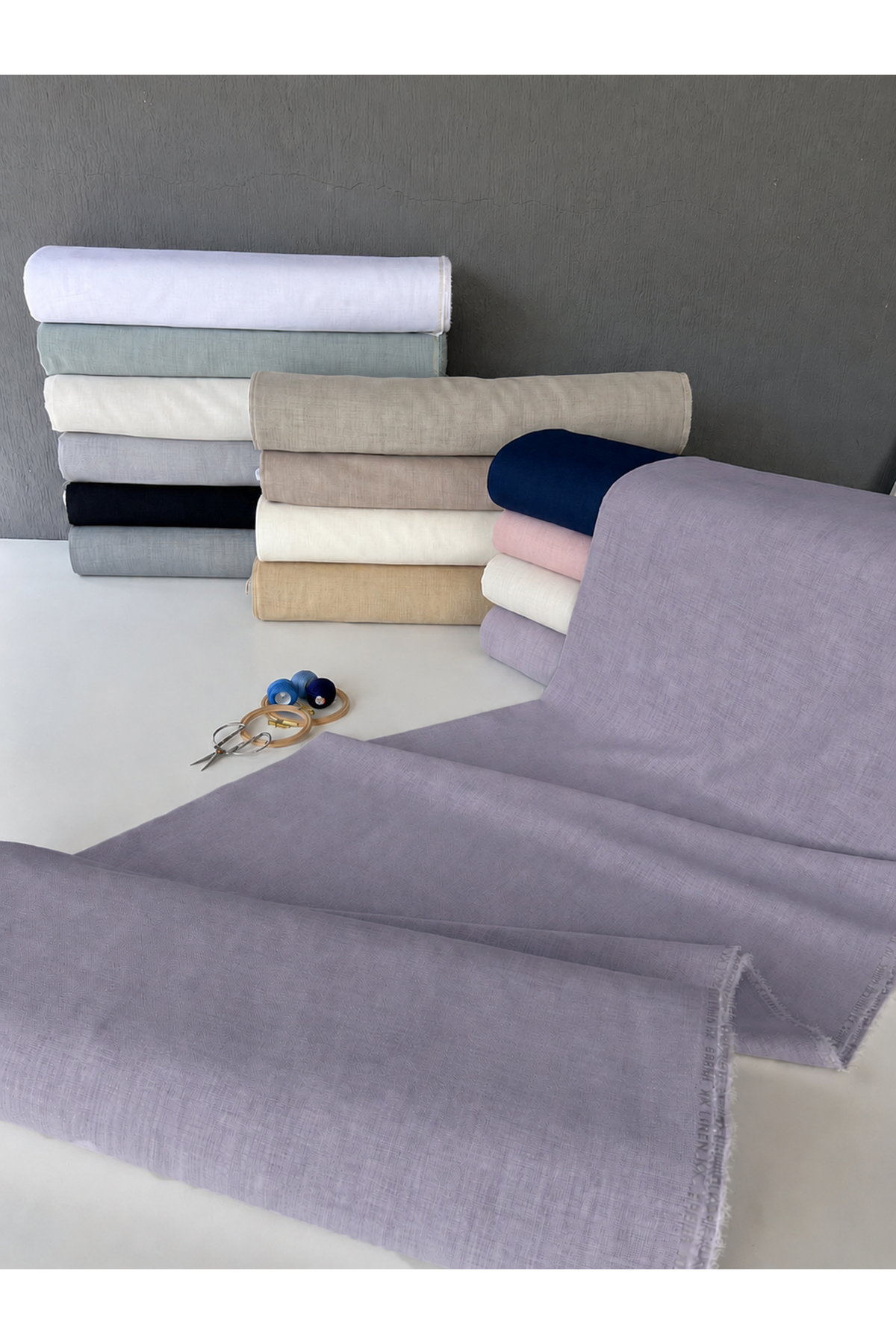 Linen Plain Fabric,linen Ethamine,punch and Board Fabric - No.13 Light Lilac