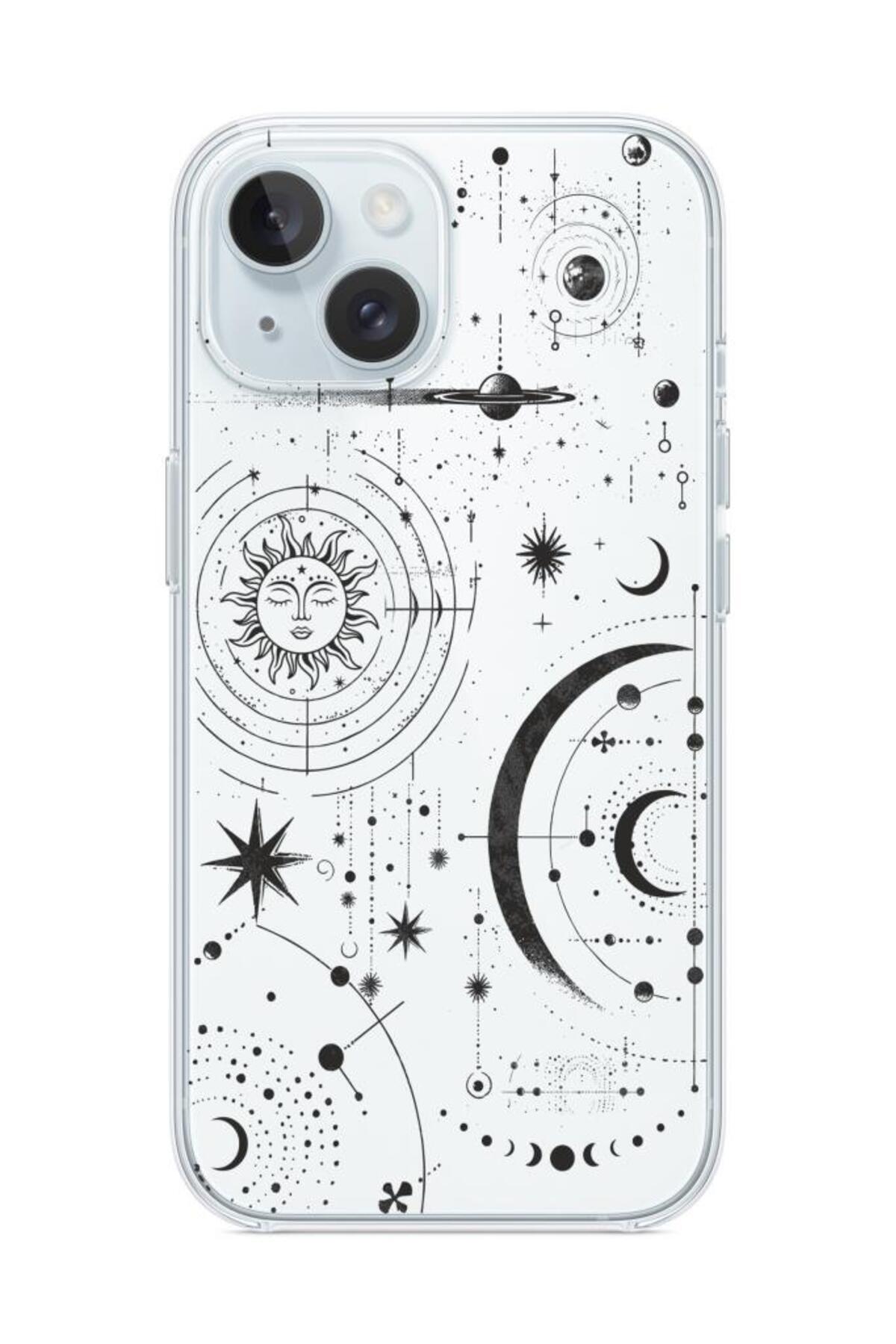 Iphone 15 Compatible Patterned Clear Silicone Case