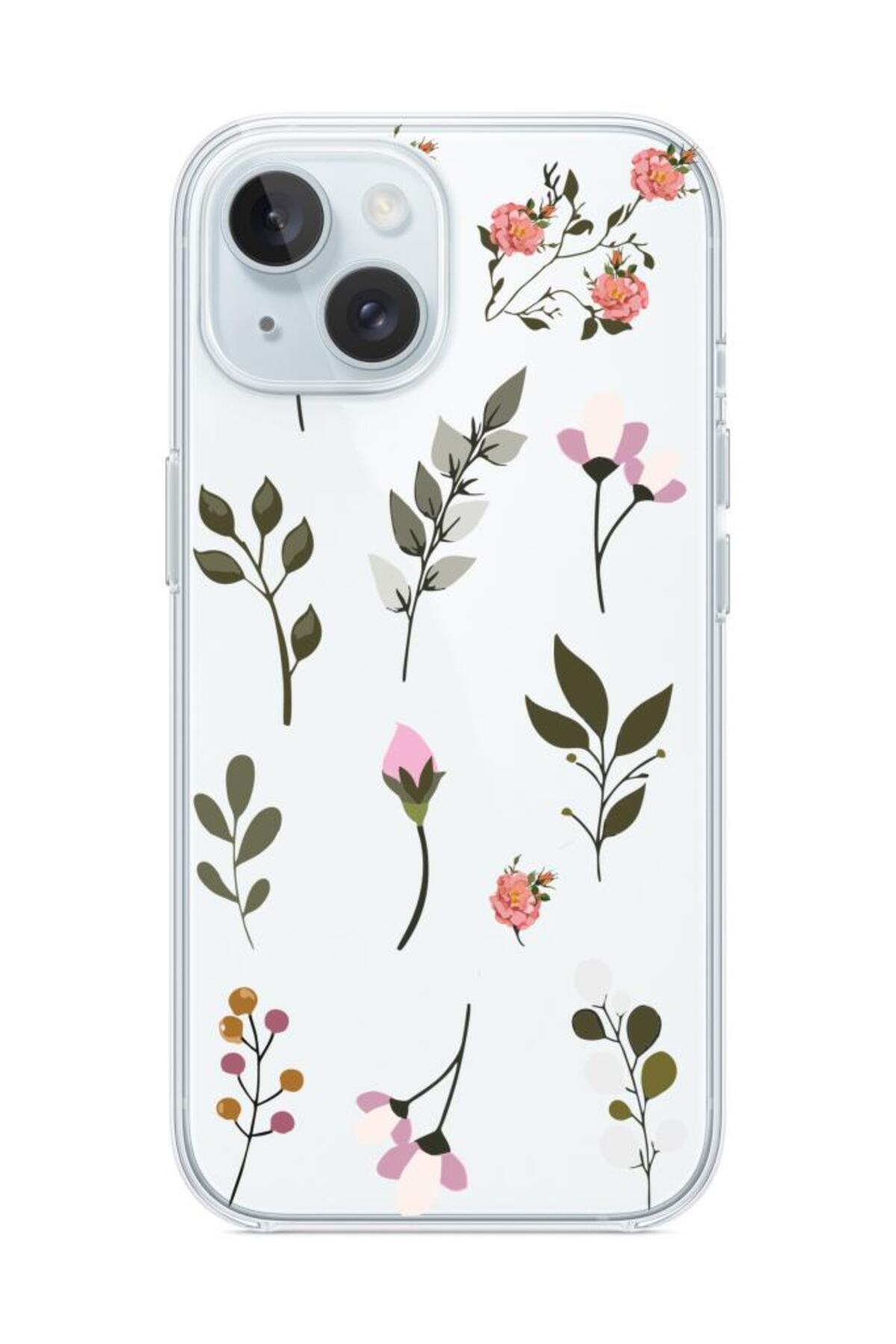 Iphone 15 Compatible Patterned Clear Silicone Case