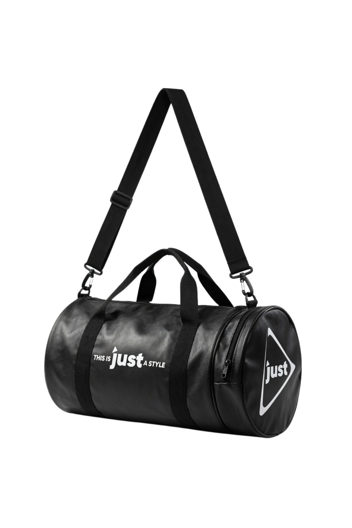 Just Nutrition Just Leather Sport Fitness Bag Siyah Spor Çantası Omuz Askılı Küçük Boy görsel 3