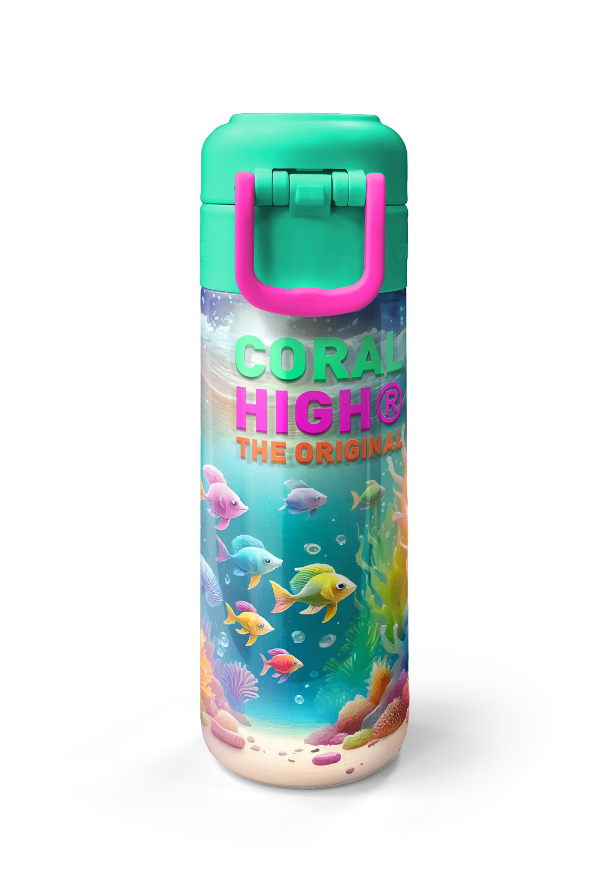 Kids Denizatı Desenli Pipetli ve Direkt İçim Çelik Termos 500 ml 31988