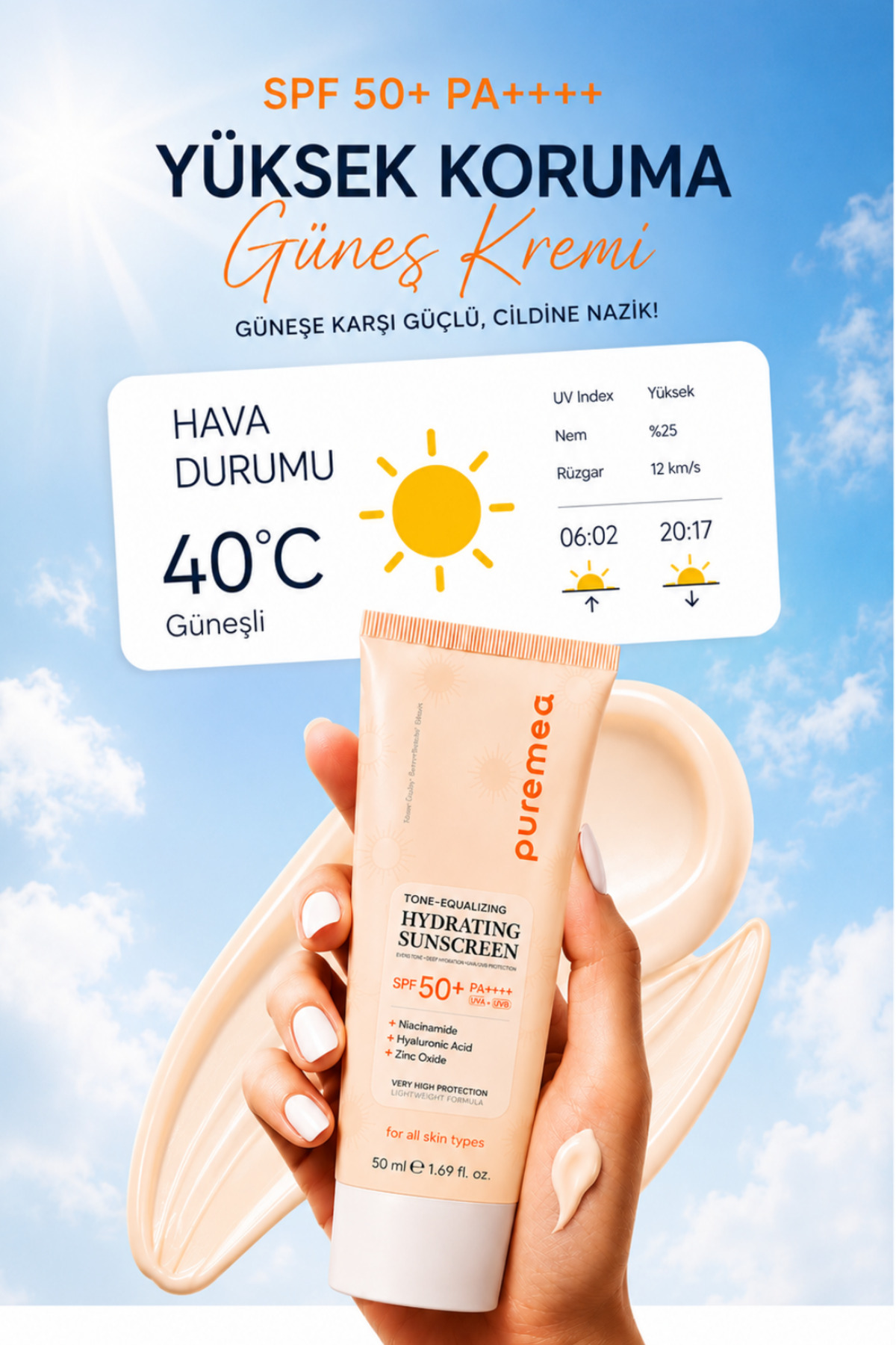 Tone-Up SPF 50+ PA++++ | Beyazlık Bırakmayan, Ton Eşitleyen & Aydınlık Görünüm Veren Yoğun Nemlendirici Güneş Kremi 50 ml — TYC26E2193DBDD7251AAB4900 — تصویر 6 از 8