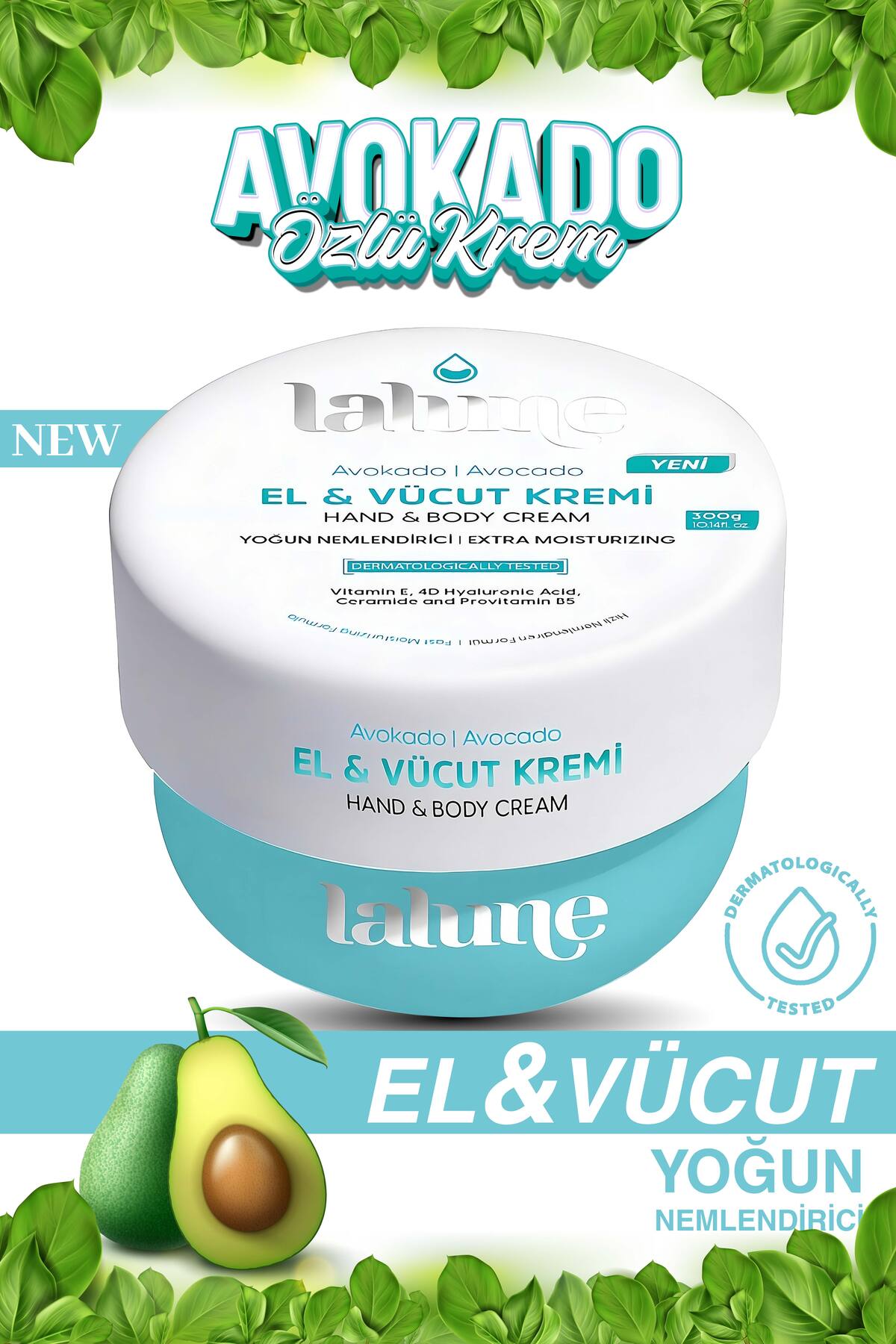 Lalune Yoğun Nemlendirici El & Vücut Kremi Avokado 300gr — lalune-avkd-1