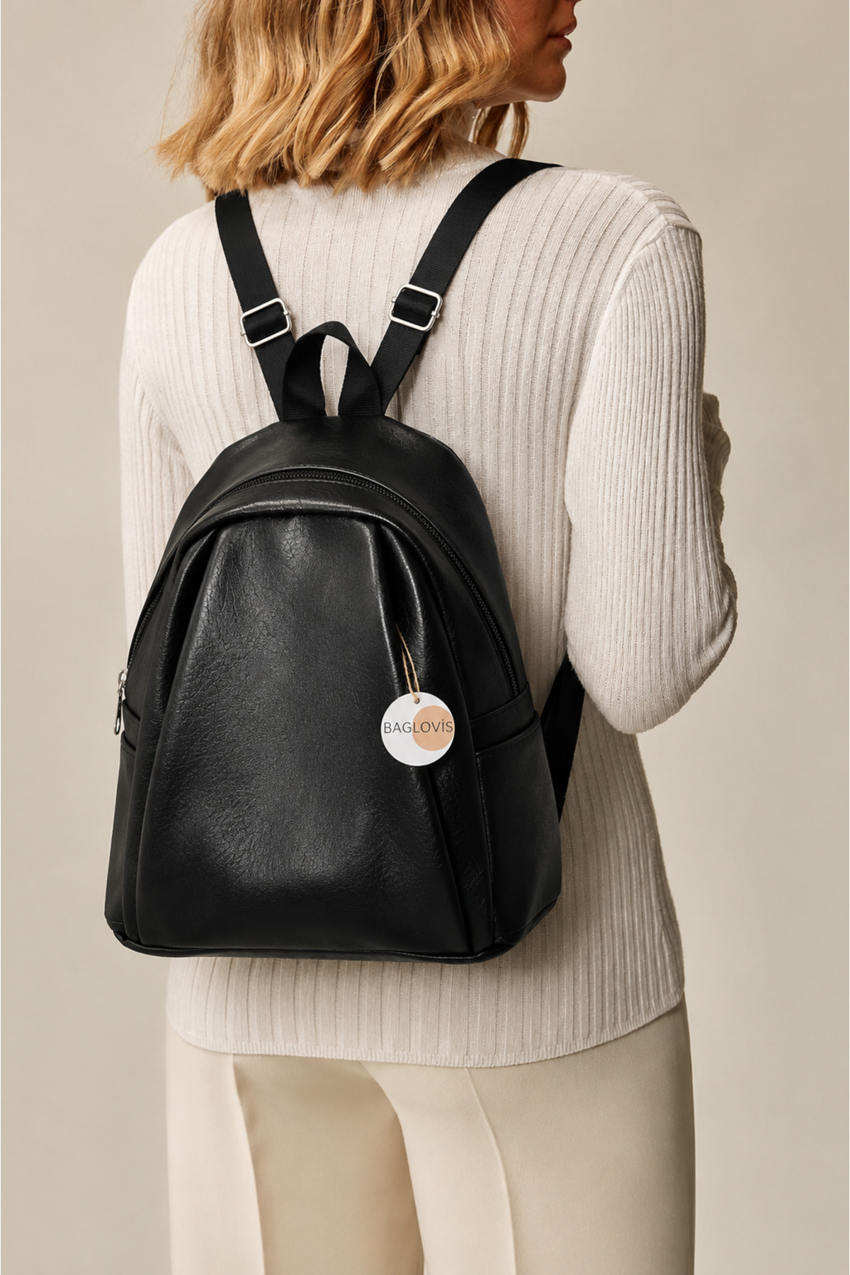 Women's Backpack Soft Leather Look Multi Compartment School & Casual Bags Width28 Size28