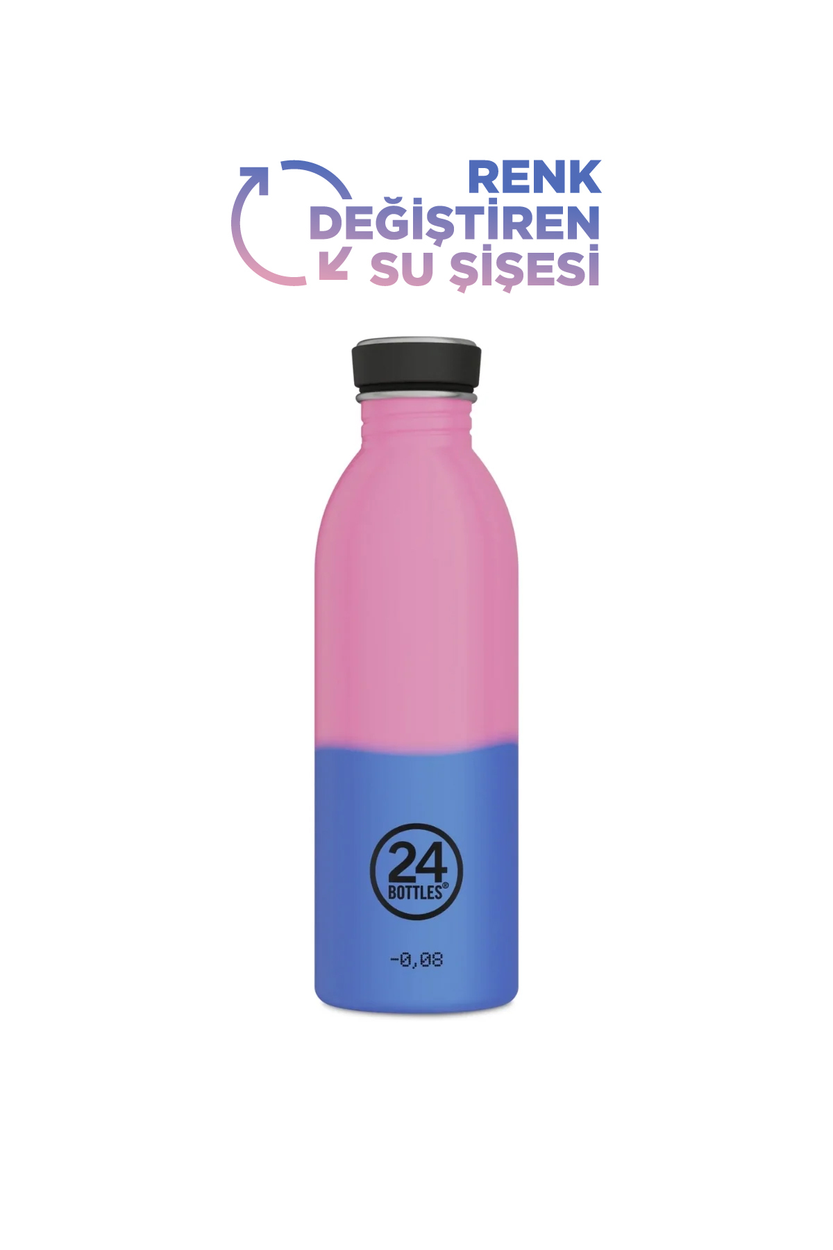 Urban Bottle Reactive Pink/Blue Stainless Steel Water Bottle 500 ml