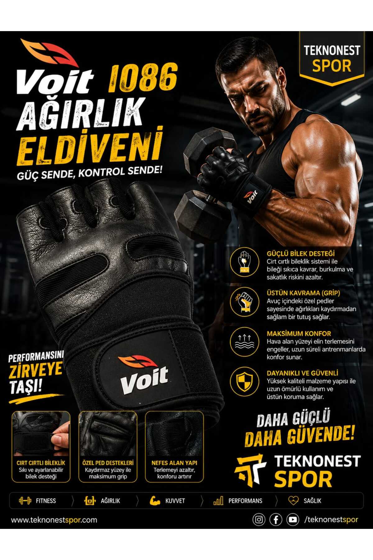 Voit 1086 Ağırlık Eldiveni 1VTAK1086/052