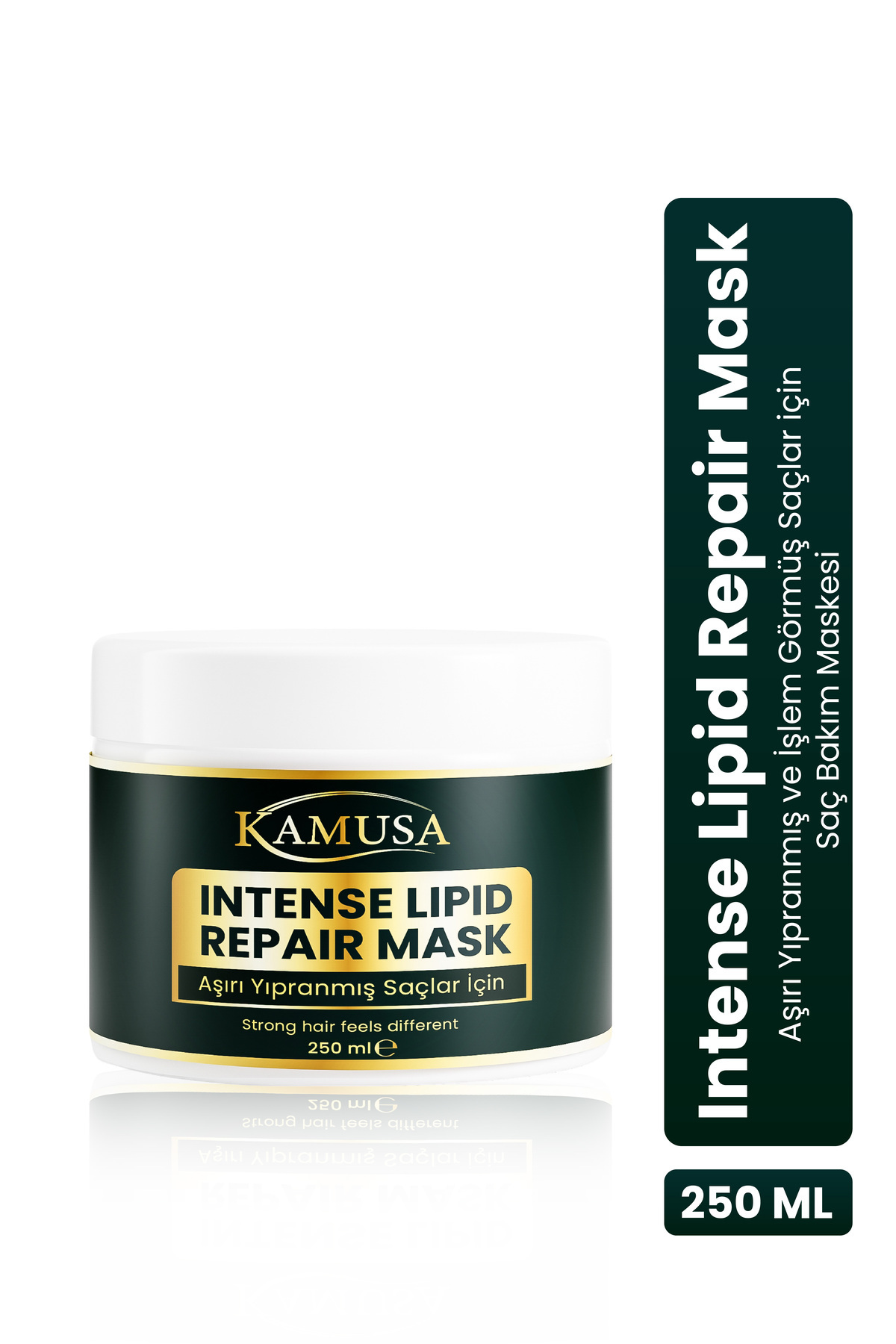 KAMUSA Intense Lipid Repair Mask 250 ml – Aşırı Yıpranmış ve İşlem Görmüş Saçlar İçin Saç Bakım Maskesi — KMS-ILRM-250