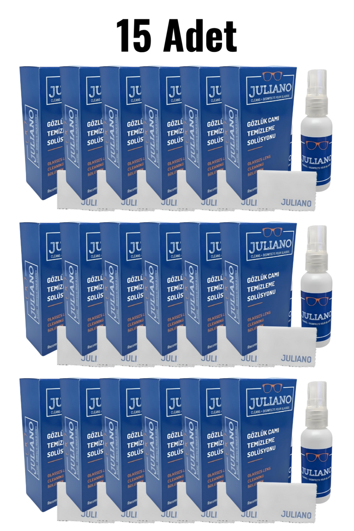 15 Pieces Glasses Cleaning Antistatic Solution Spray Set