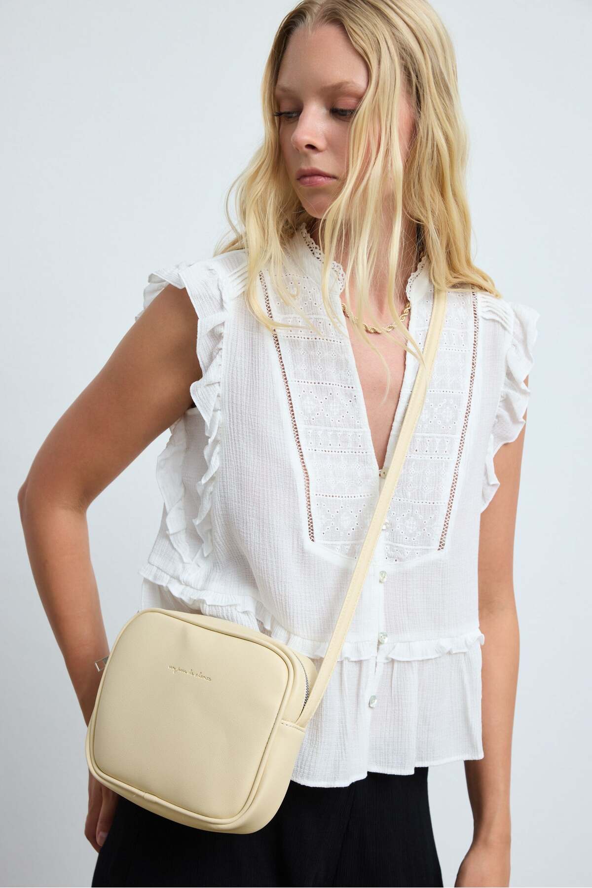 Shule Bags Lina Çapraz Çanta Butter Yellow