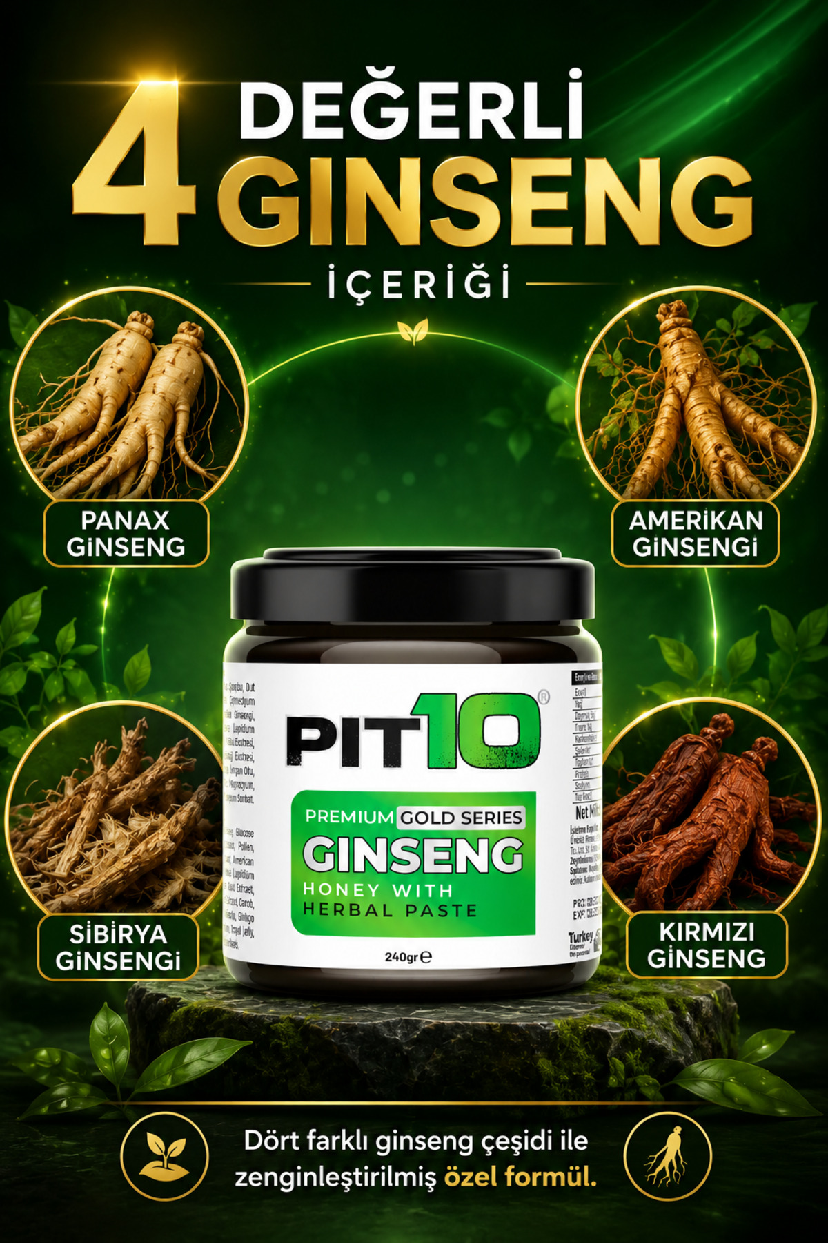 Ginseng, Panax, Tribulus Terrestris, Kuvvet Bitkisel Karışımlı Macunu Mesir Macun 240 gr — MUP — تصویر 2 از 8