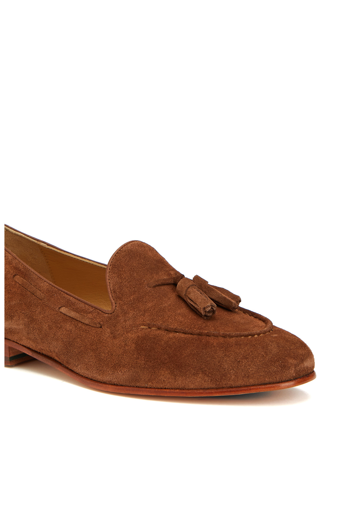 George Hogg Taba Püsküllü Kadın Süet Loafer görsel 6