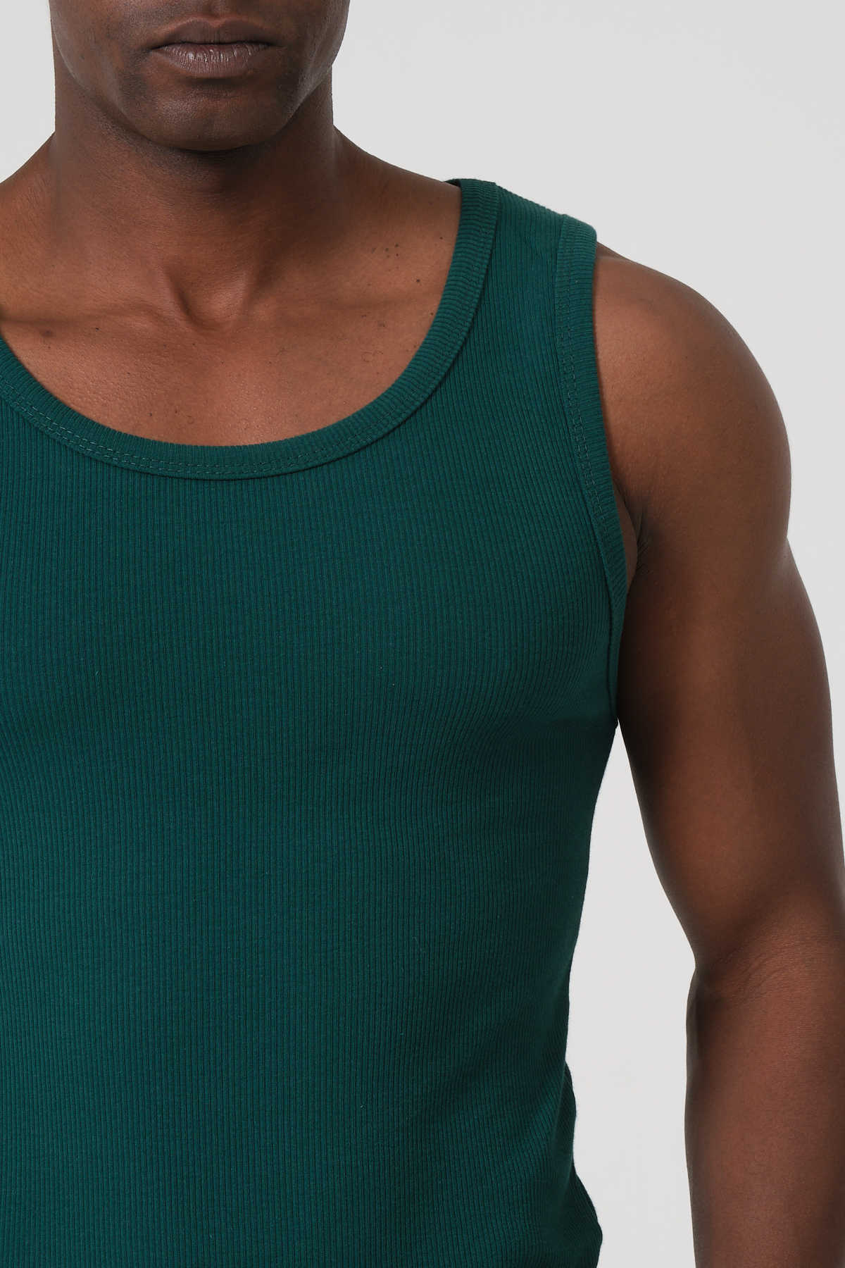 gamaro Erkek Halter Yaka slimfit Sporcu Likralı Atlet görsel 7