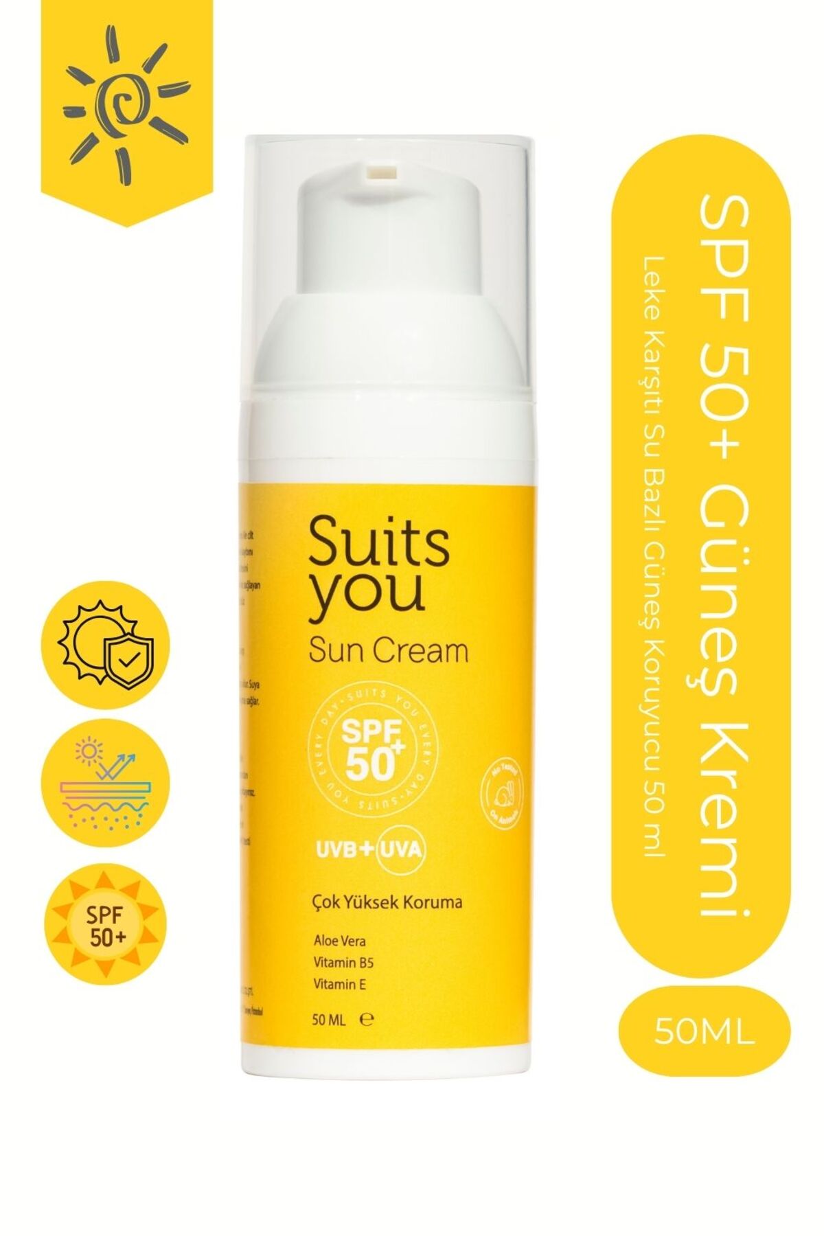 suitsyou Güneş Koruyucu - Ultra Long - UVA + UVB Protection — GNS01