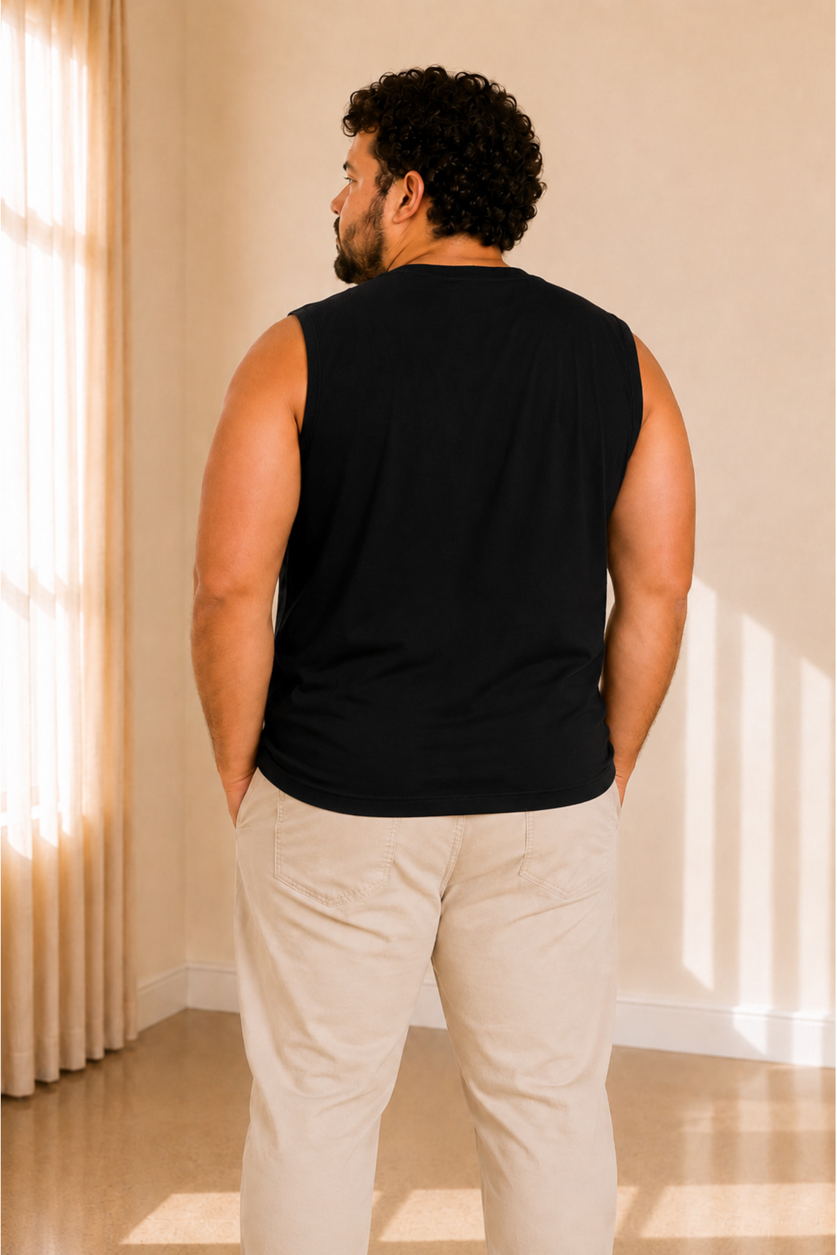 sngl tekstil Erkek Büyük Beden Oversize Sıfır Kollu T-shirt 3xl 4xl 5xl 6xl 7xl 8xl 9xl görsel 3