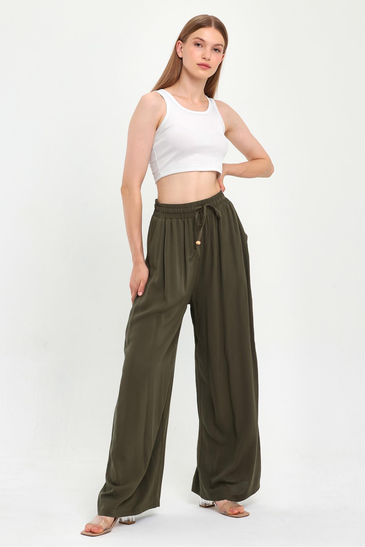 ALEXANDERGARDI BELI LASTİKLİ PALAZZ0 PANTOLON(B23-0043-WN) görsel 3