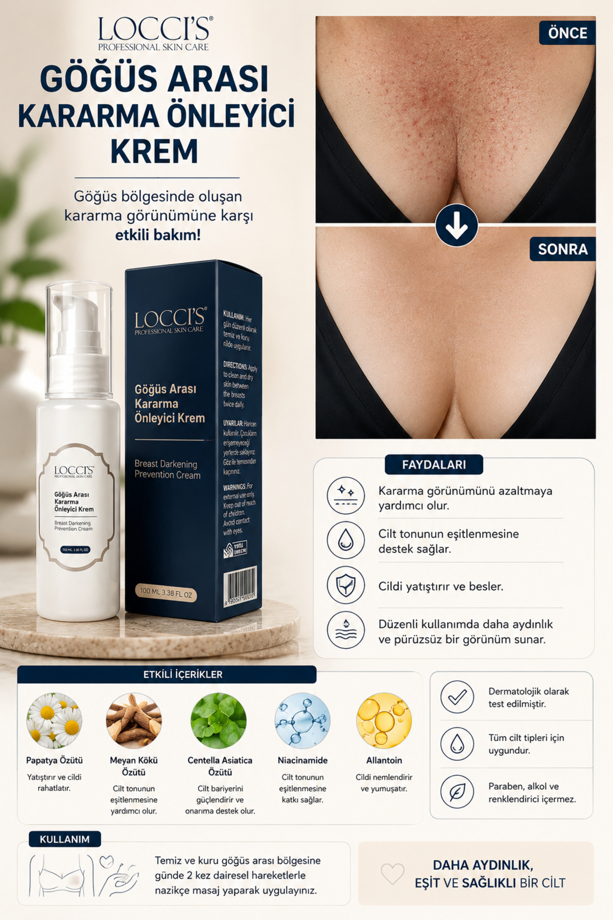 loccis Göğüs Arası Kararma Önleyici Krem 100 ml — 42225