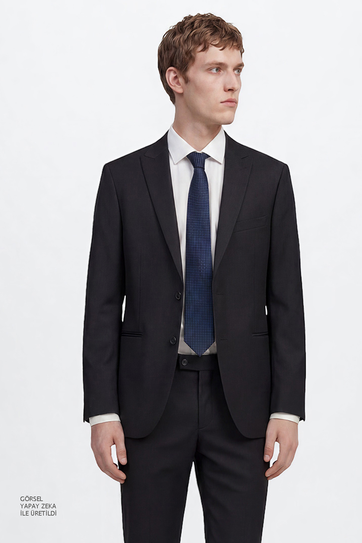 ALTINYILDIZ CLASSICS Erkek Siyah Ekstra Slim Fit Dar Kesim Kırlangıç Yaka Takım Elbise görsel 6