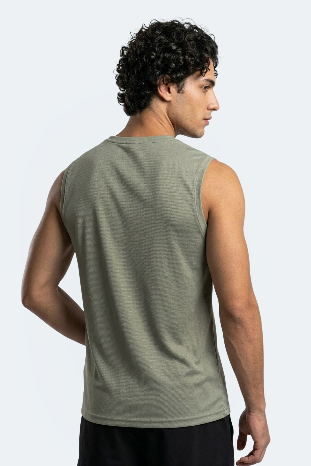 Slazenger HAZZAR I Erkek Kolsuz Haki Tişört görsel 6