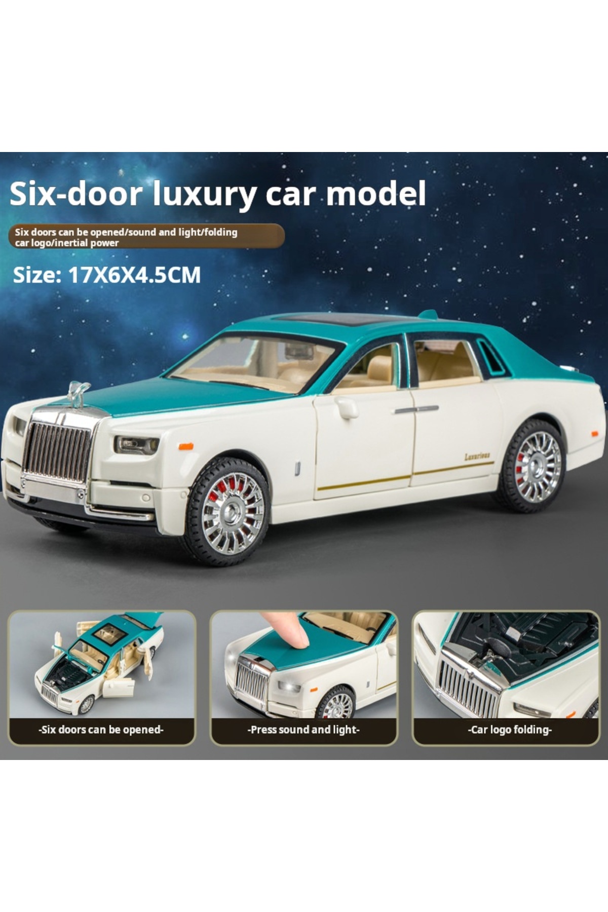 Choice green Simulation Rolls-Royce Phantom Model Car Model Ornaments Luxury Car Sedan Toy Car Collection
