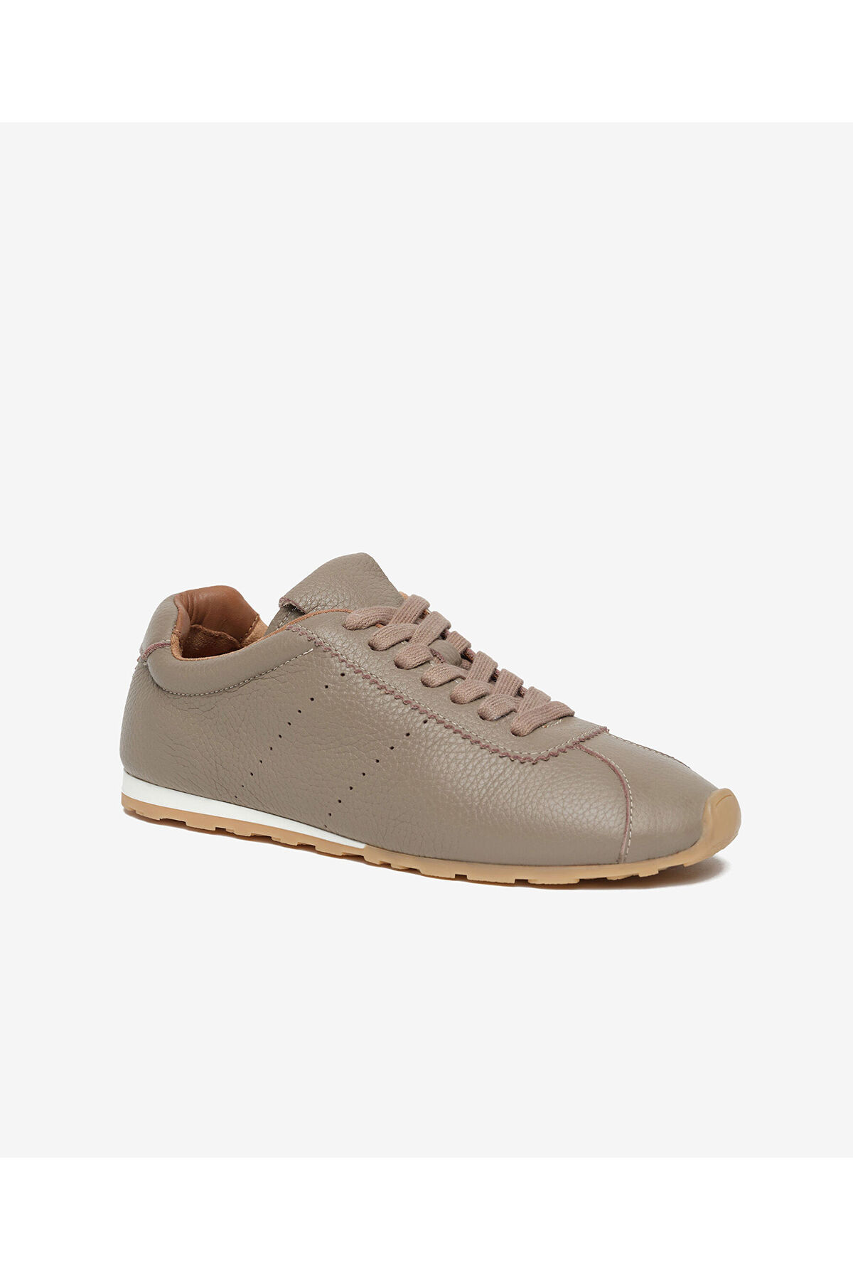 Greyder Kadın Vizon Hakiki Deri Sneaker Ayakkabı 4Y2SA59188 görsel 2
