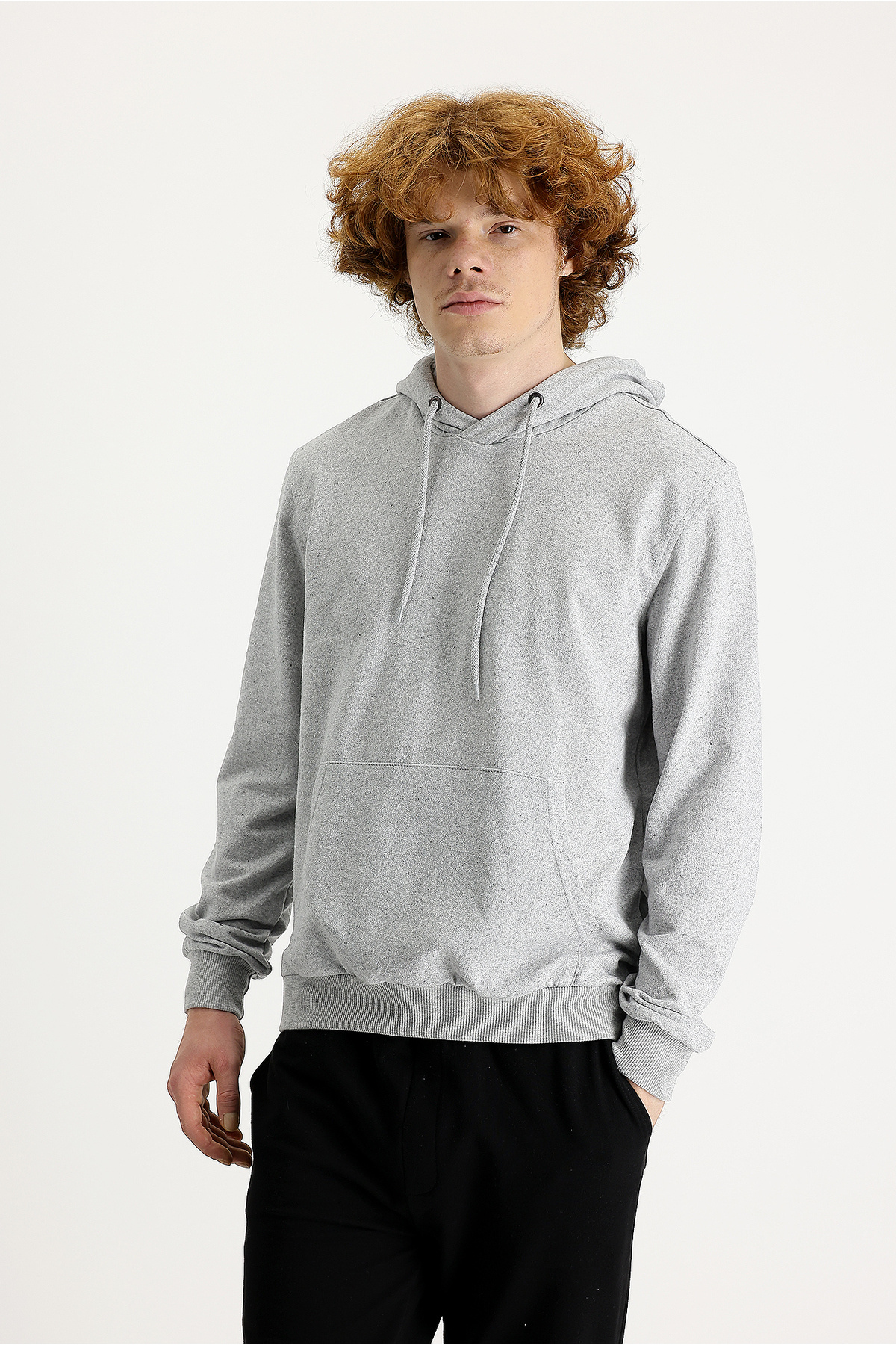 Kiğılı Regular Fit Kapüşonlu Pamuklu Sweatshirt görsel 2